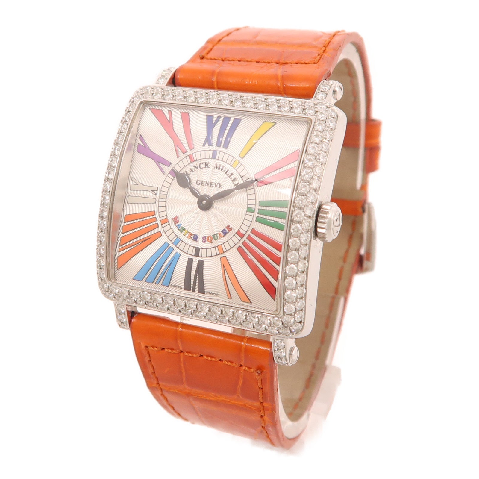 FRANCK MULLER Master Square Quartz Watch 6002 M QZ R Stainless Steel Leather