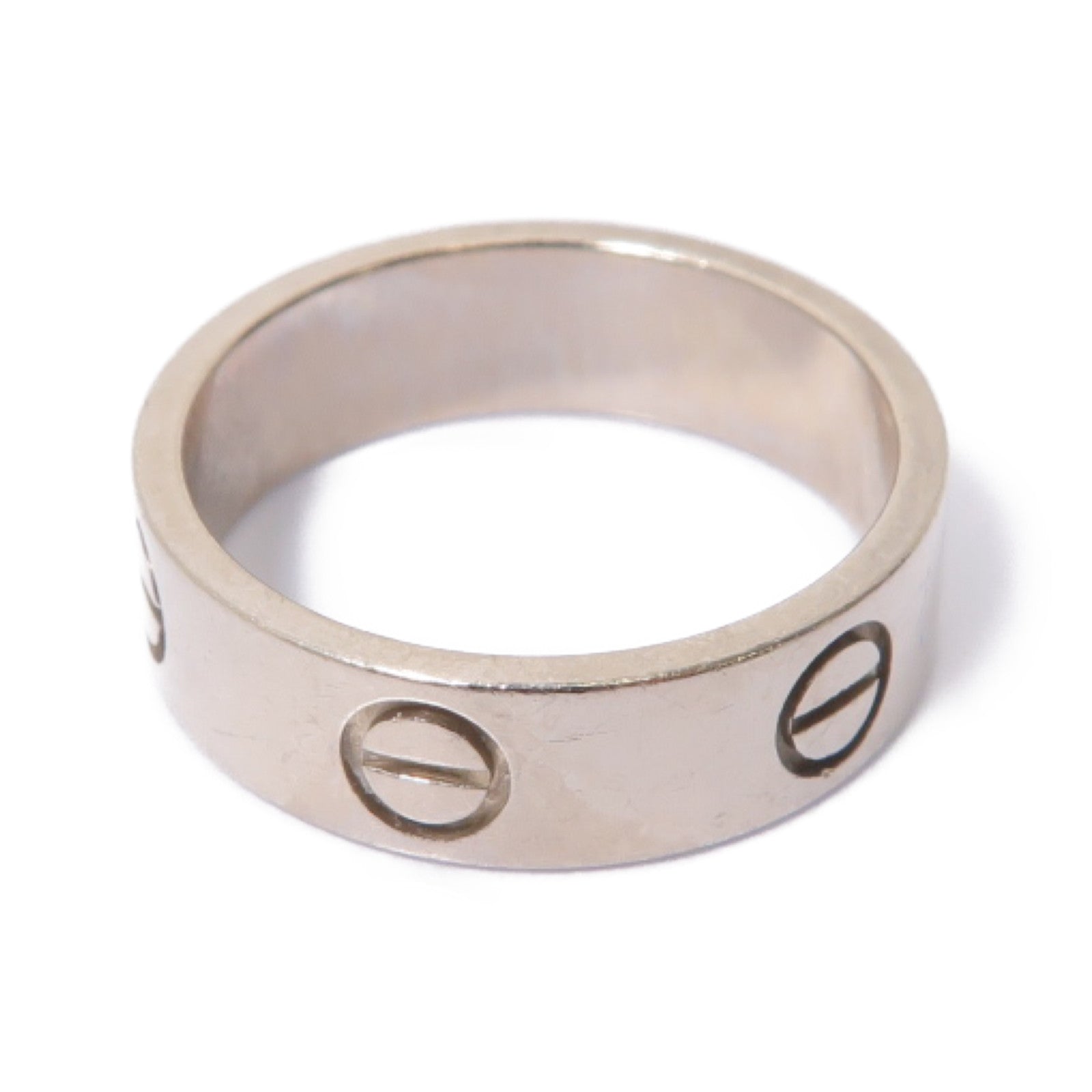 CARTIER 18K白金Love Ring戒指Cartier#53/US#6.5