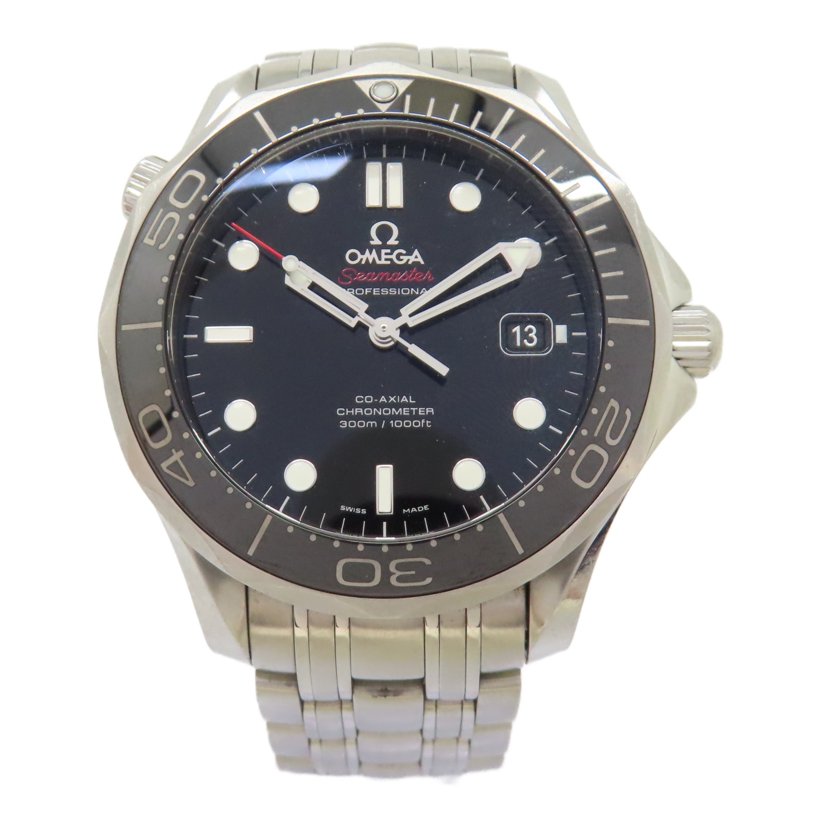 OMEGA Seamaster Diver 300M不鏽鋼手錶自動機芯黑色