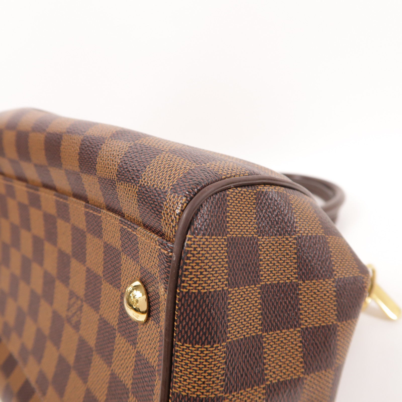 LOUIS VUITTON 【激減優惠】Damier Trevi金扣手挽肩背兩用袋棕色