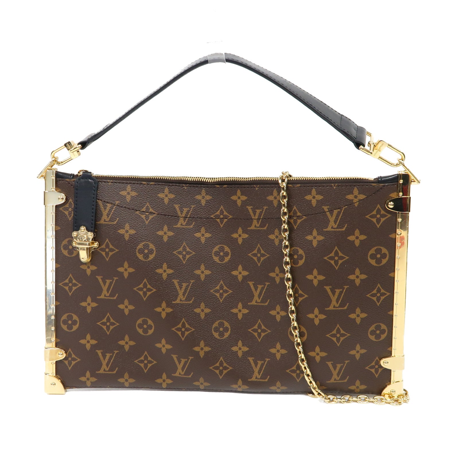 LOUIS VUITTON 【激減優惠】Monogram Lucky Trunk金扣肩背袋啡色
