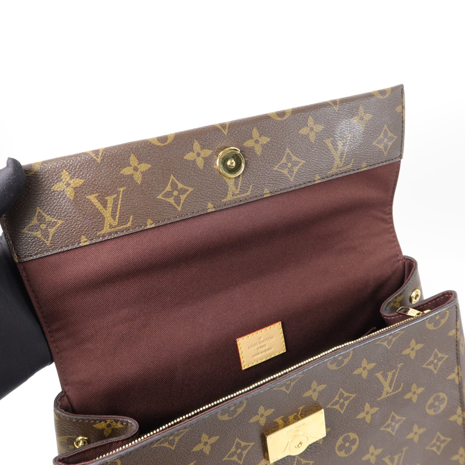 LOUIS VUITTON Monogram Cluny MM手挽肩背兩用袋