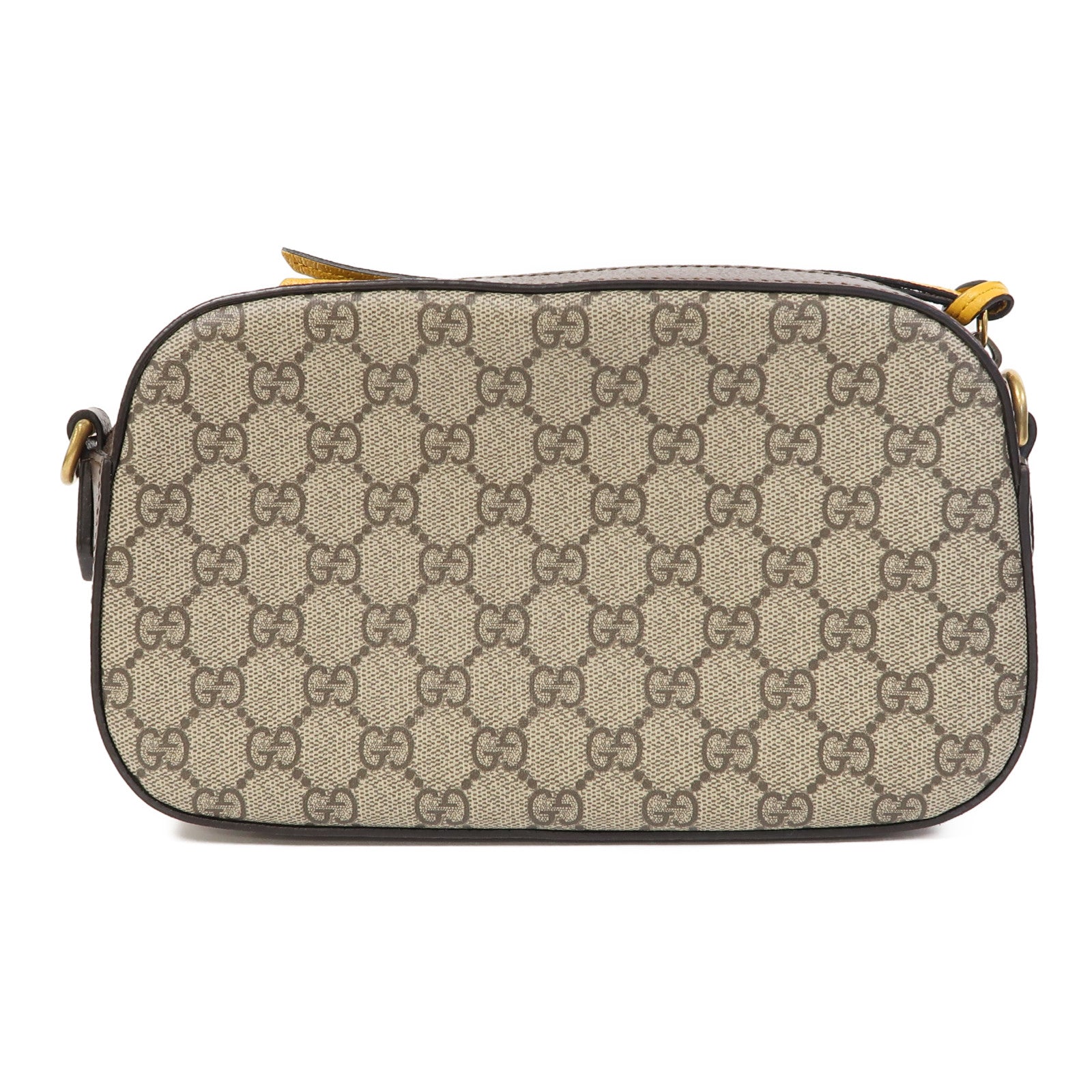 GUCCI 塗層帆布Neo Vintage GG Supreme金扣肩背袋啡色