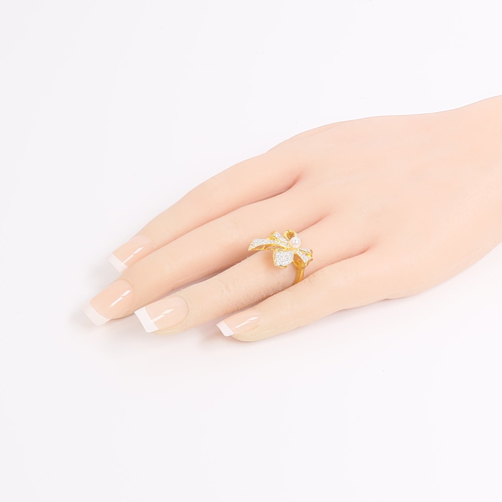 JEWELRY 18K白金/黃金Diamond Pearl Ring鑽石/珍珠戒指