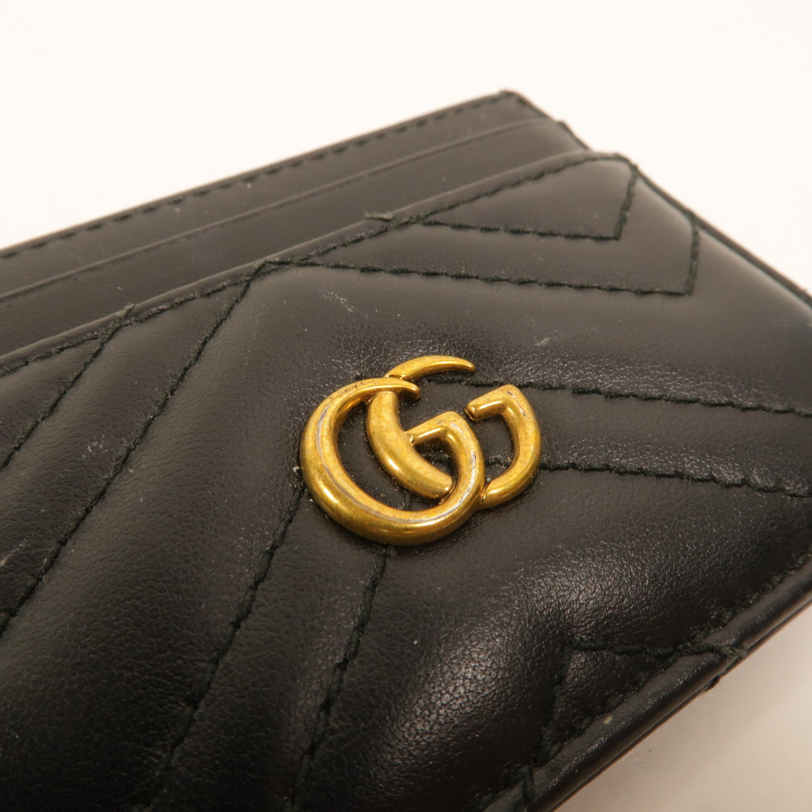 GUCCI 牛皮皮革GG Marmont Card Case卡片套