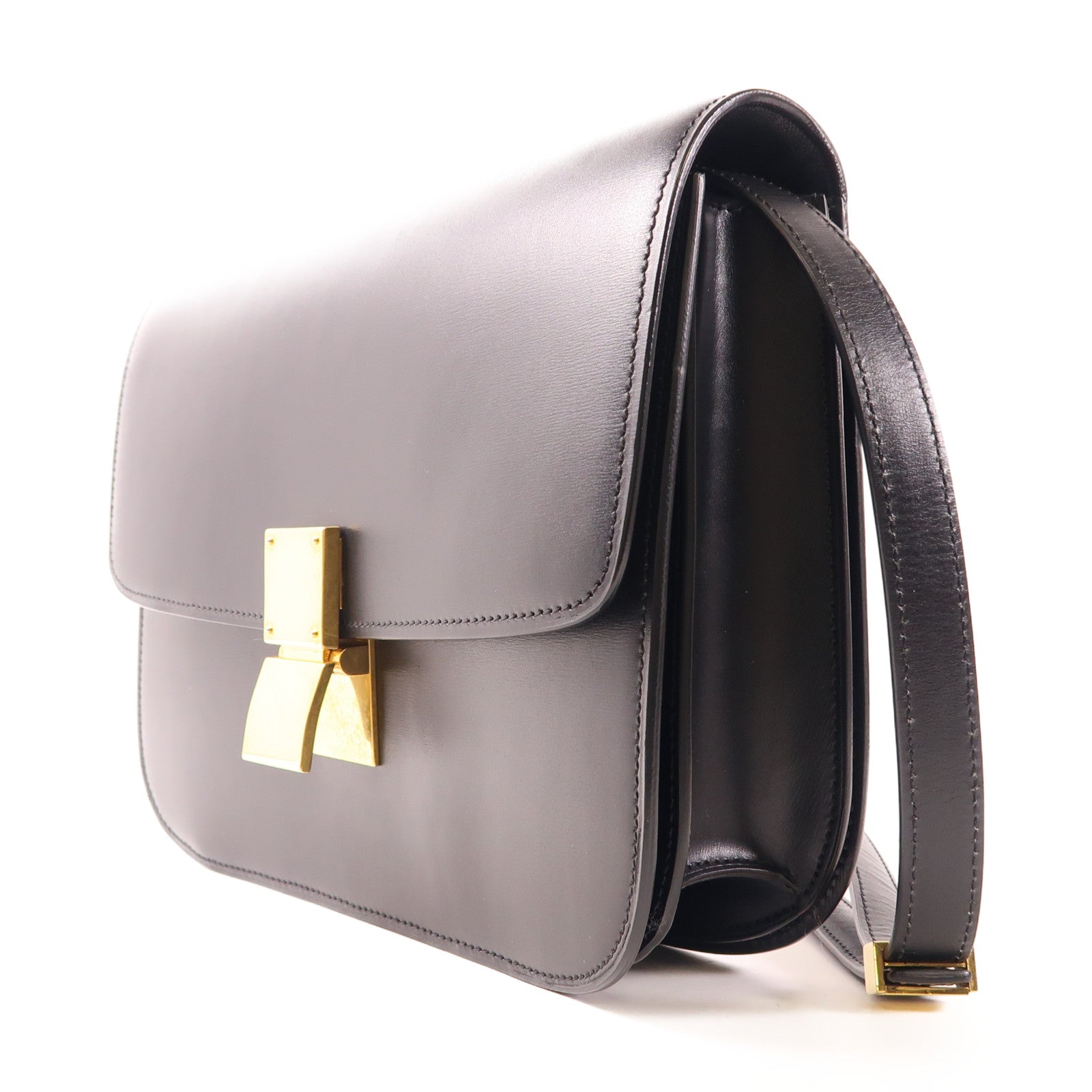 CELINE 牛皮皮革Classic Box金扣肩背袋