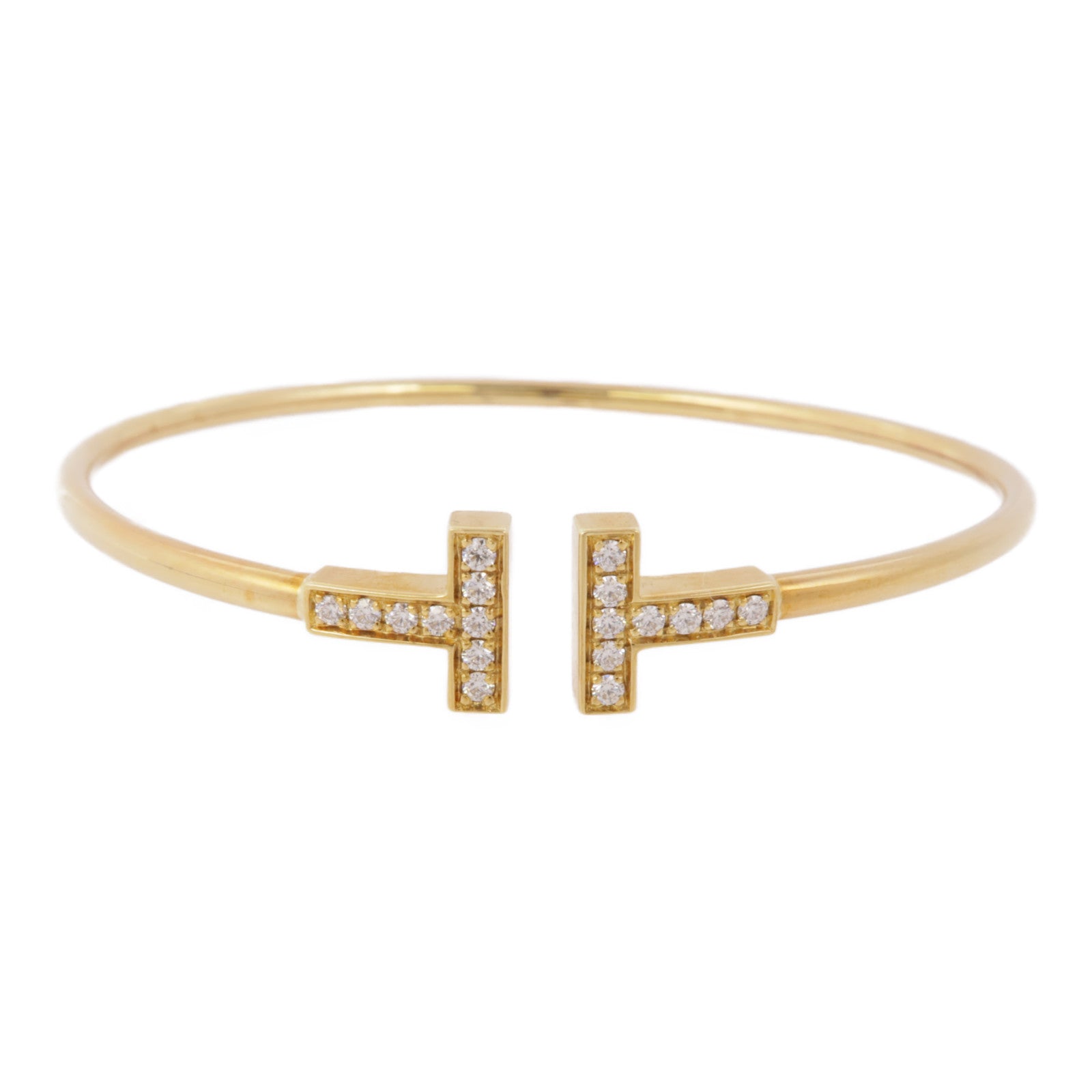 TIFFANY＆CO 18K黄金T Wire Diamond Bracelet鑽石手鏈