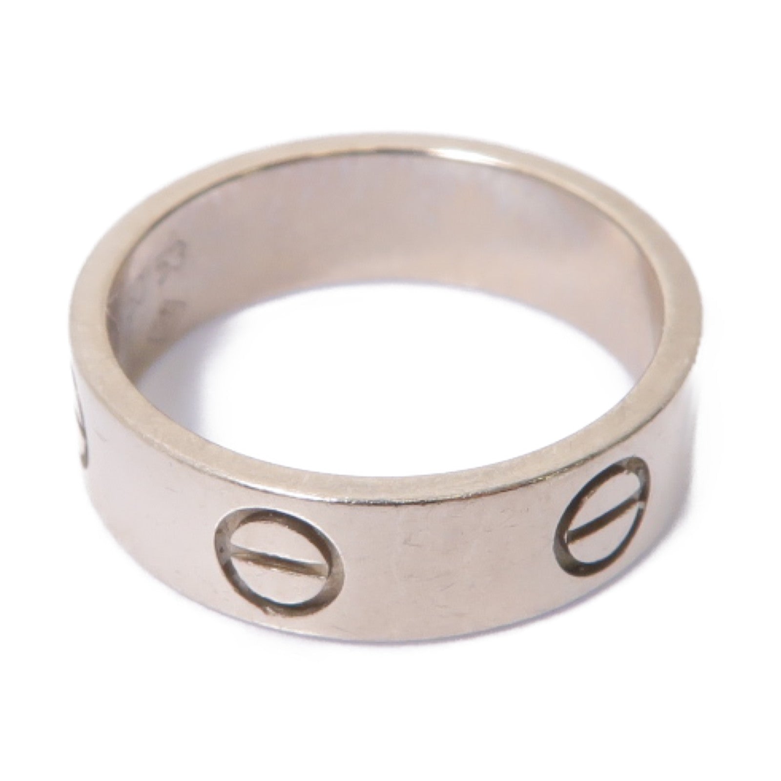 CARTIER 18K白金Love Ring戒指Cartier#53/US#6.5