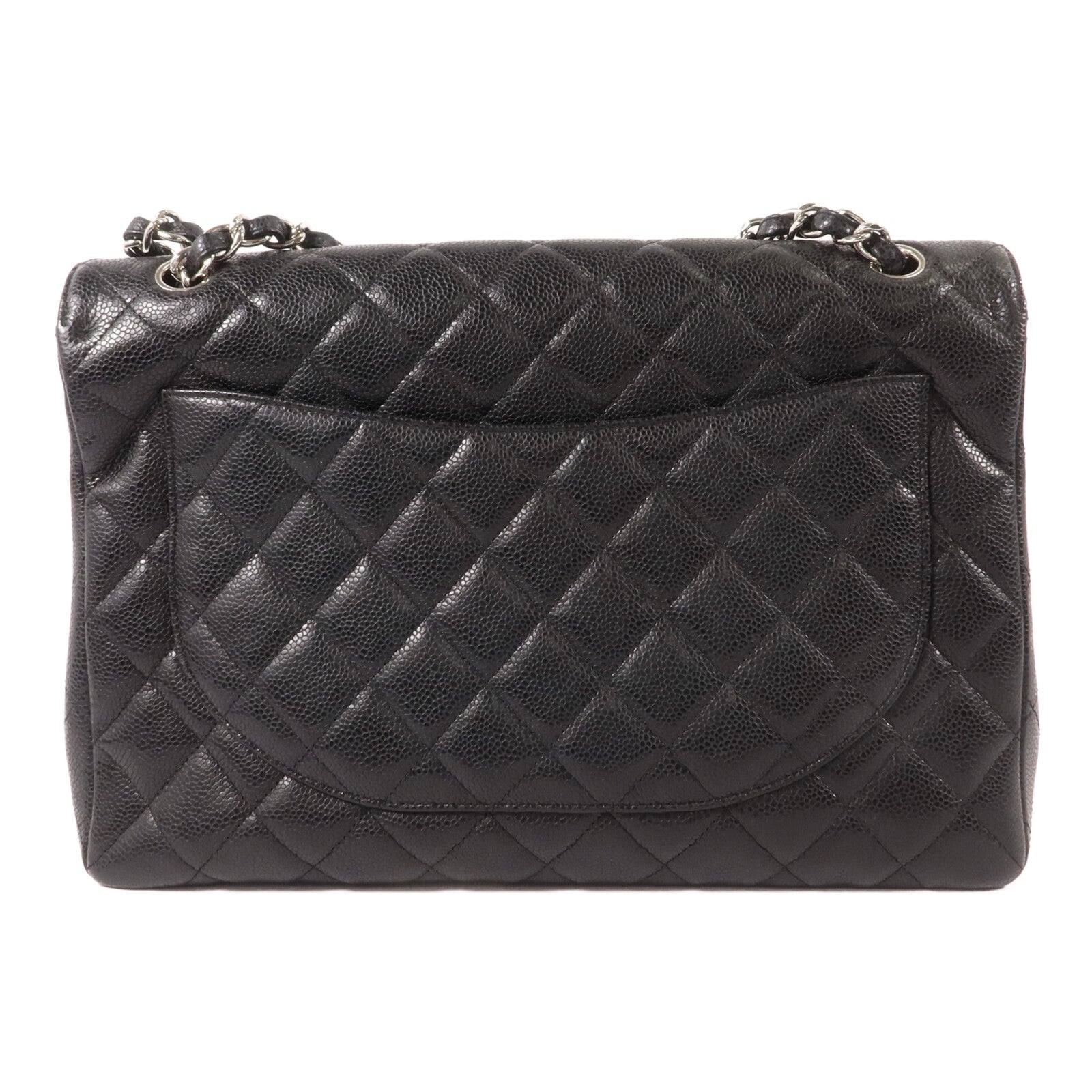 CHANEL 牛皮皮革Maxi Classic鏈帶肩背袋
