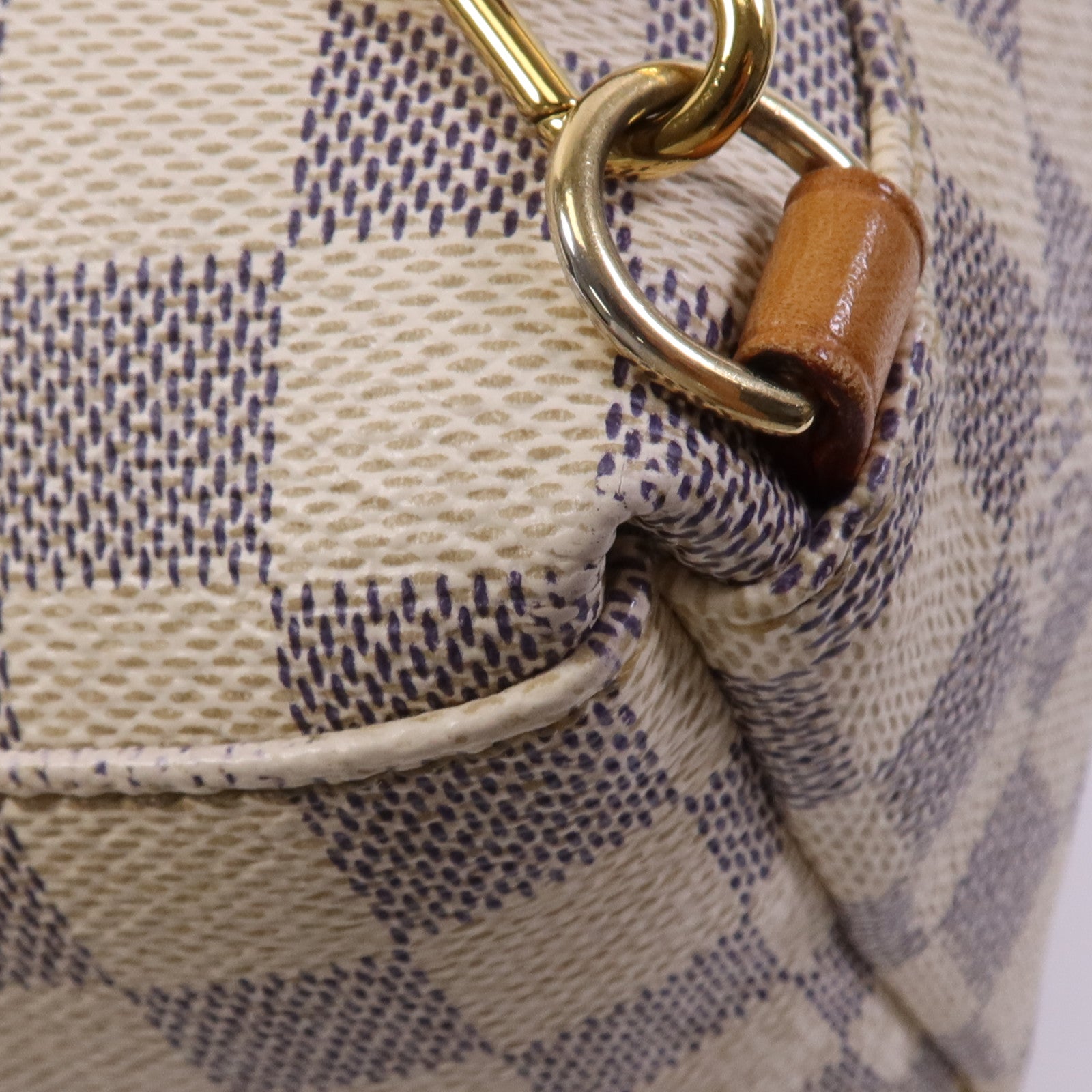 LOUIS VUITTON Damier Azur Sperone BB金扣背包