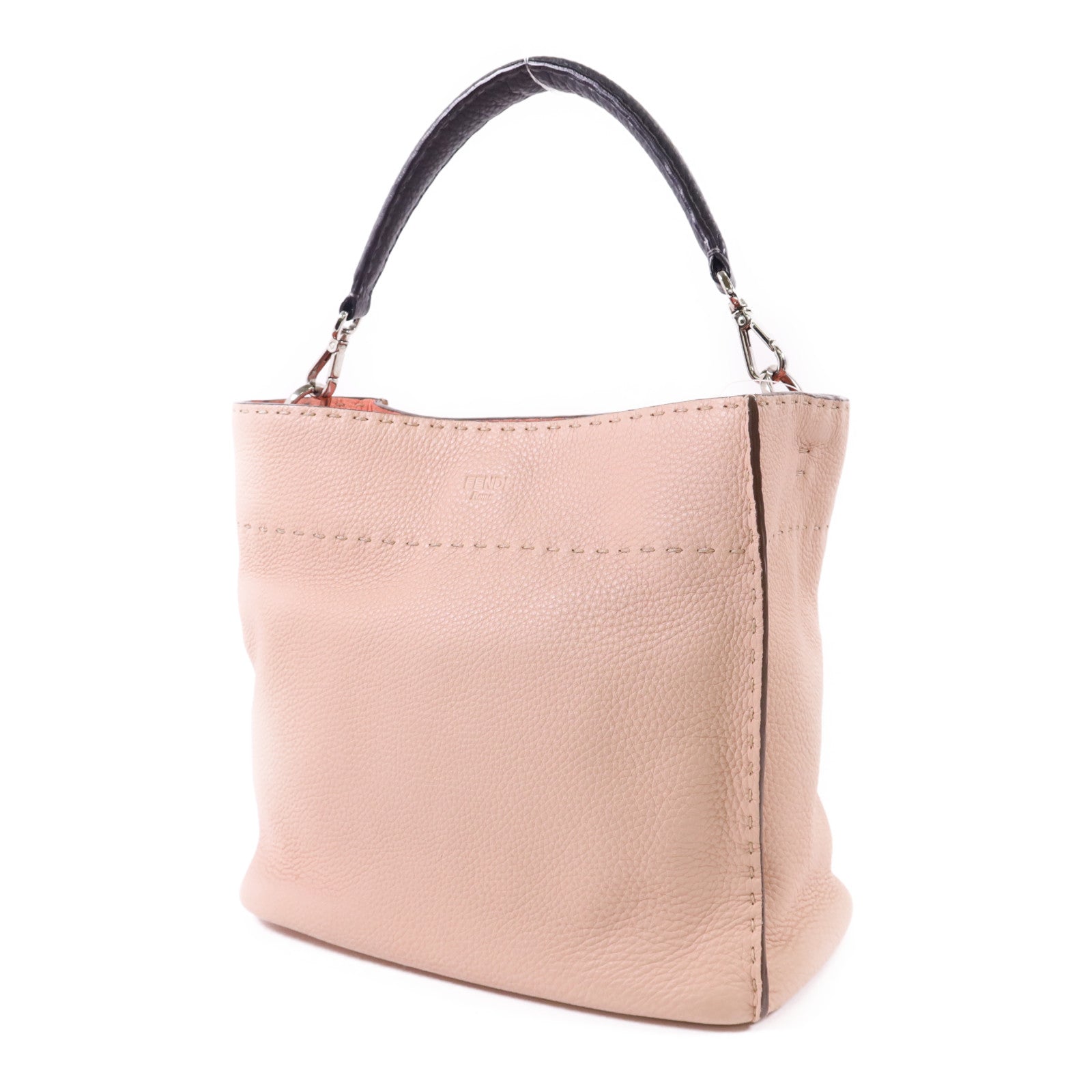 FENDI 牛皮皮革2 Way Shoulder Bag銀扣手挽肩背兩用袋