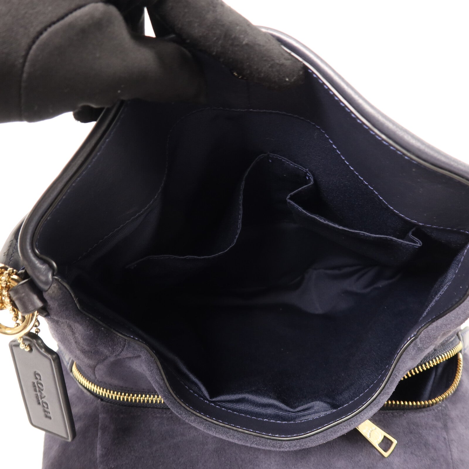 COACH 牛皮/麂皮皮革Shoulder Bag肩背袋