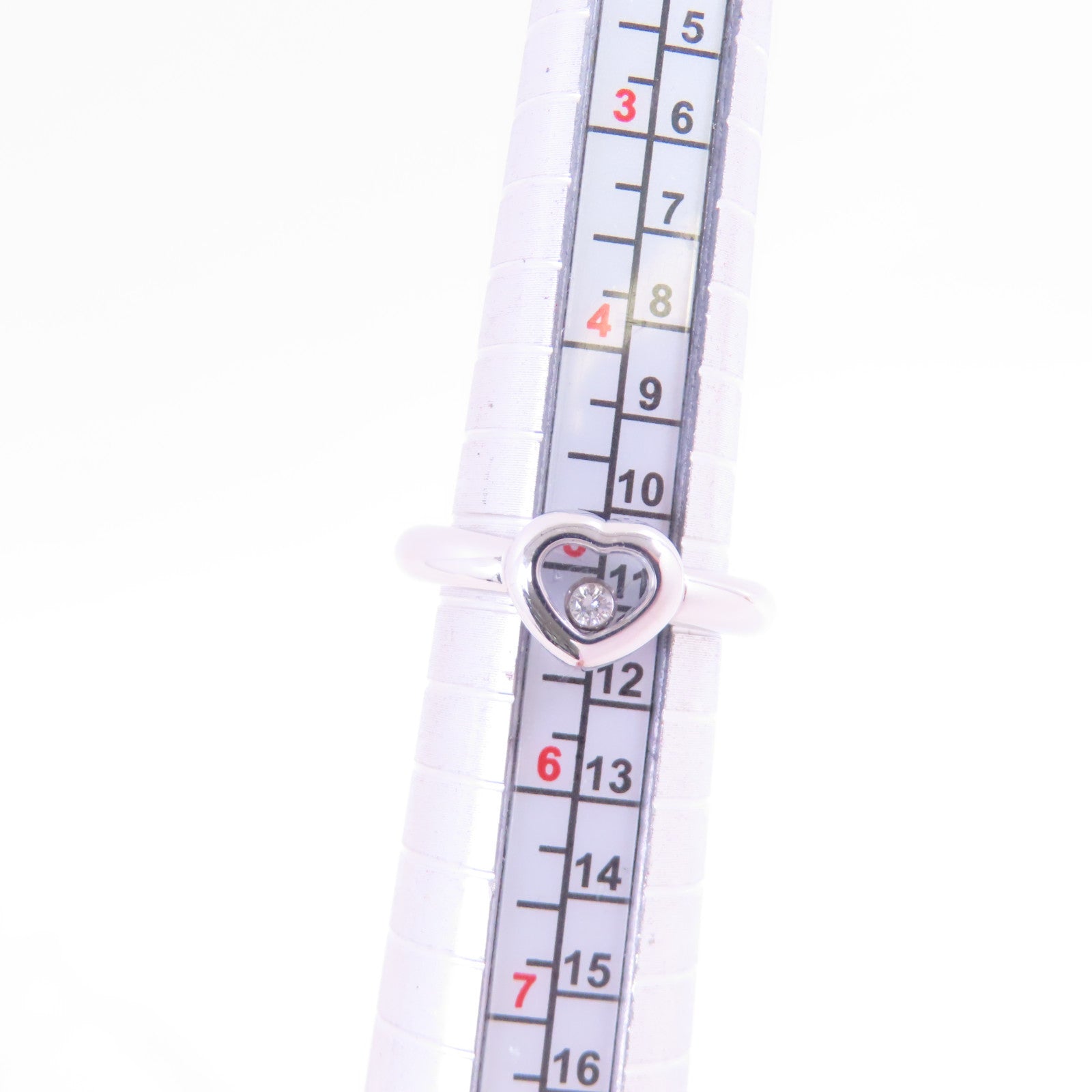 Chopard 18K白金/鑽石Happy Diamond Ring戒指US#5