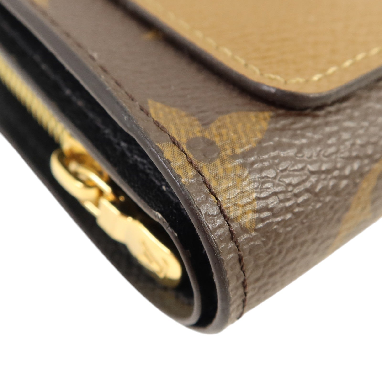 LOUIS VUITTON Monogram Reverse Juliette金扣錢包