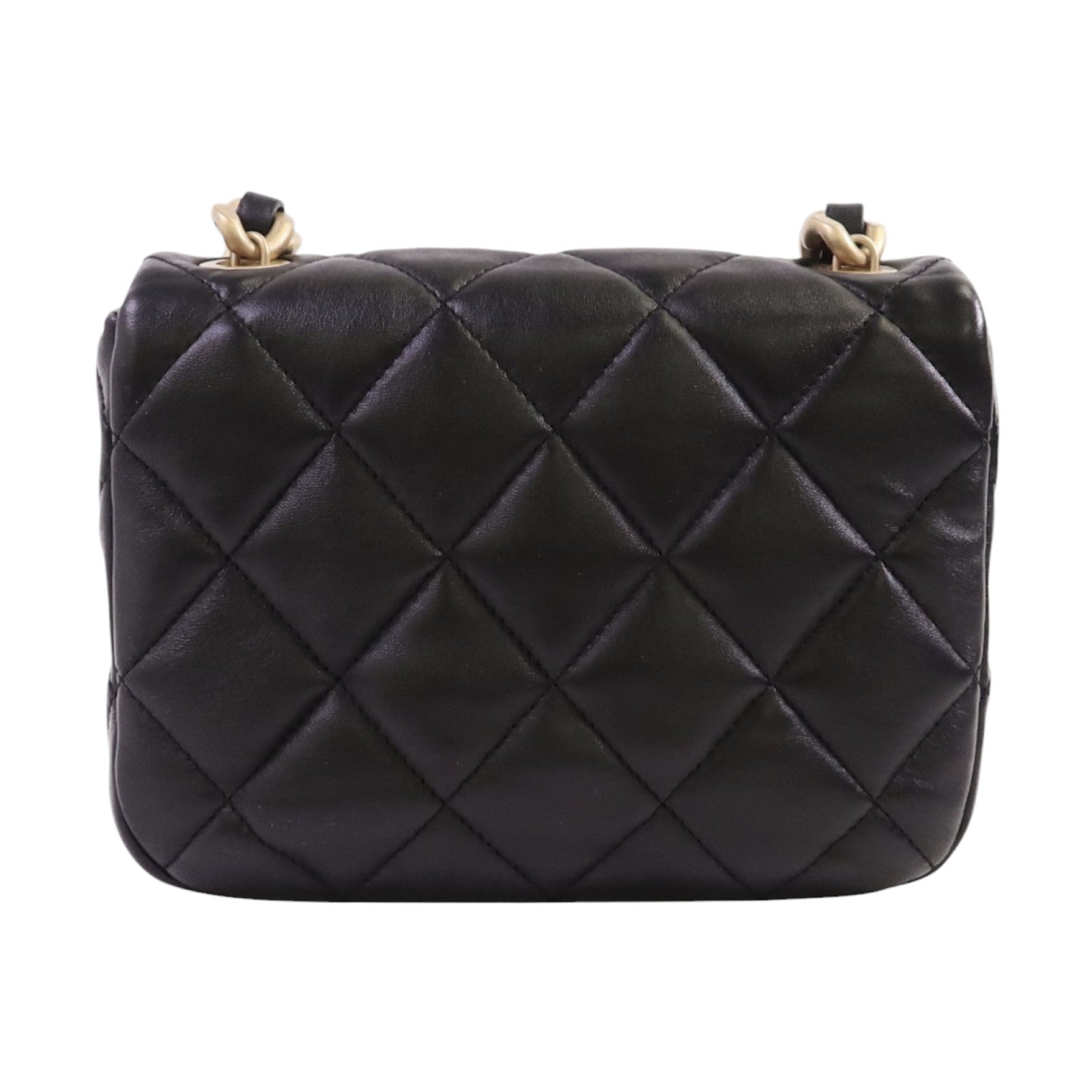 CHANEL 【激減優惠】羊皮皮革Chain Shoulder金扣鏈帶肩背袋