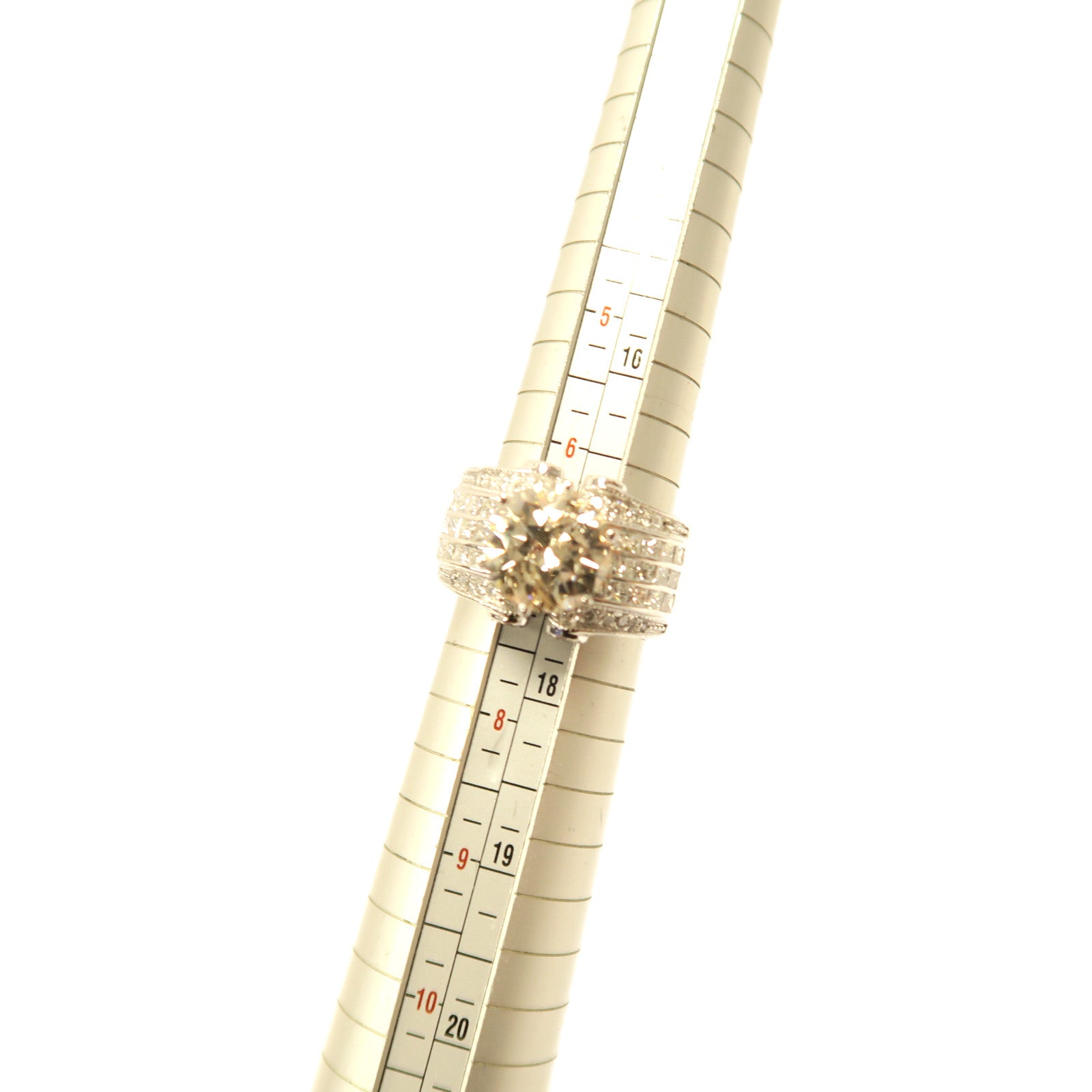 JEWELRY **【激減優惠】14K白金Diamond 9.9g 3.46ct鑽石戒指US#6.75
