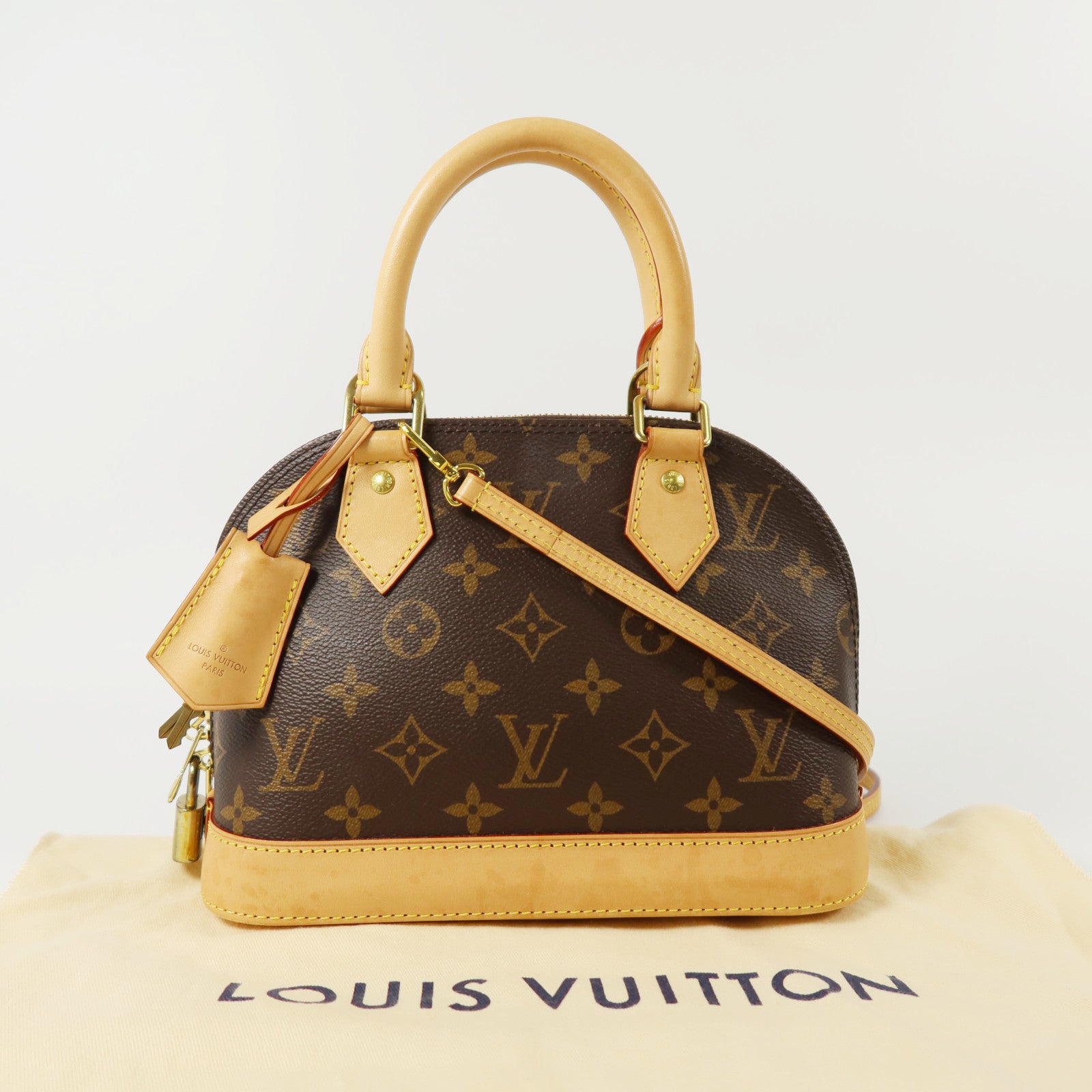 LOUIS VUITTON Monogram Alma BB金扣手挽肩背兩用袋