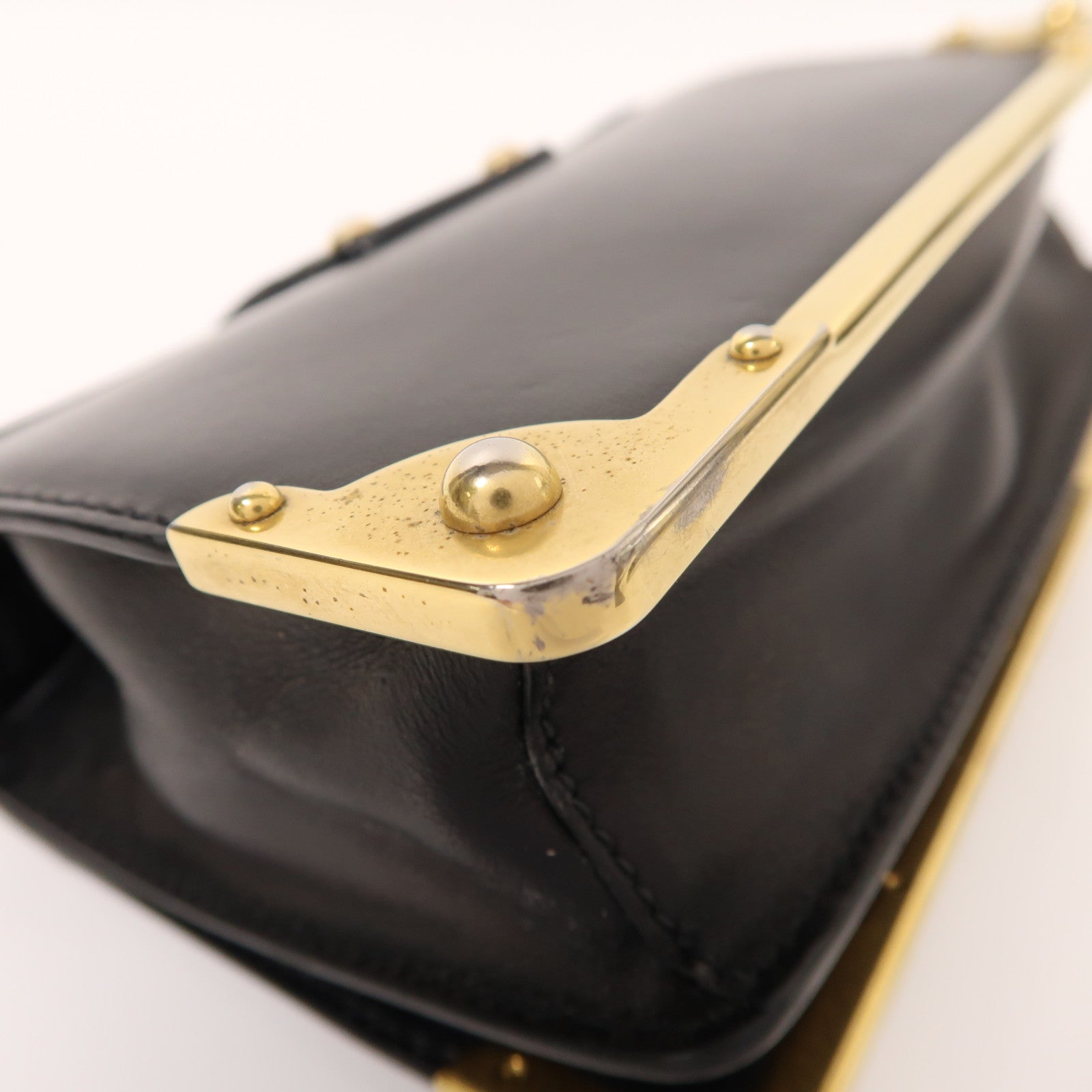 PRADA 牛皮皮革Shoulder Bag金扣肩背袋