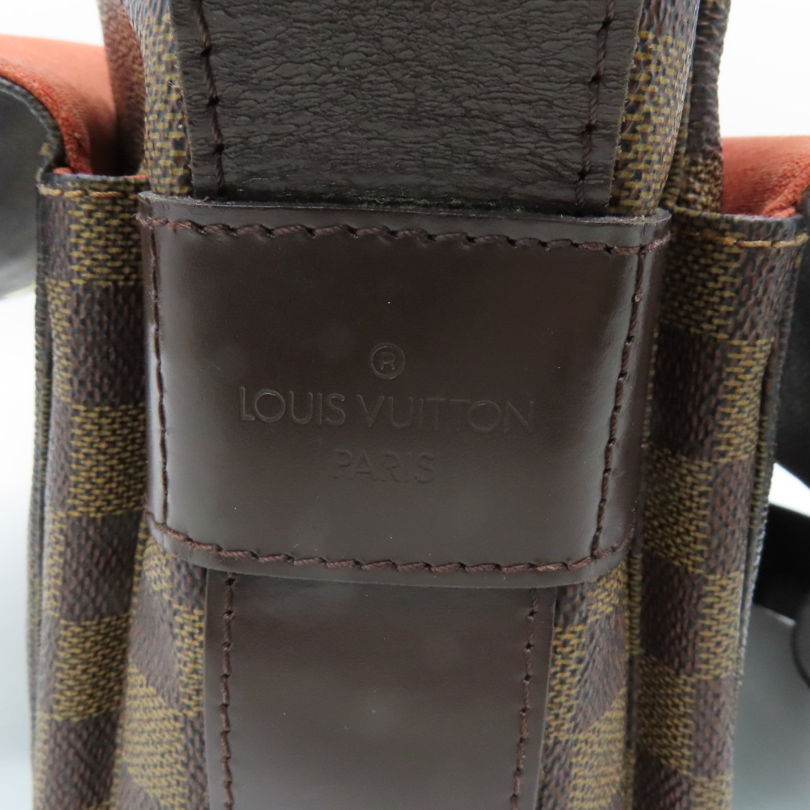 LOUIS VUITTON Damier Naviglio金扣肩背袋啡色