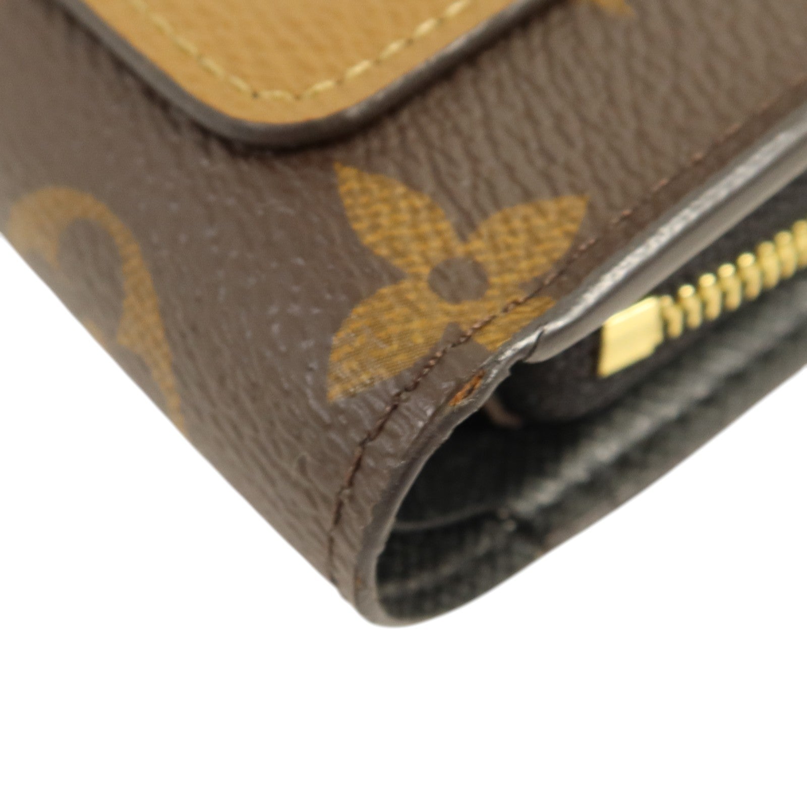 LOUIS VUITTON Monogram Reverse Juliette金扣錢包