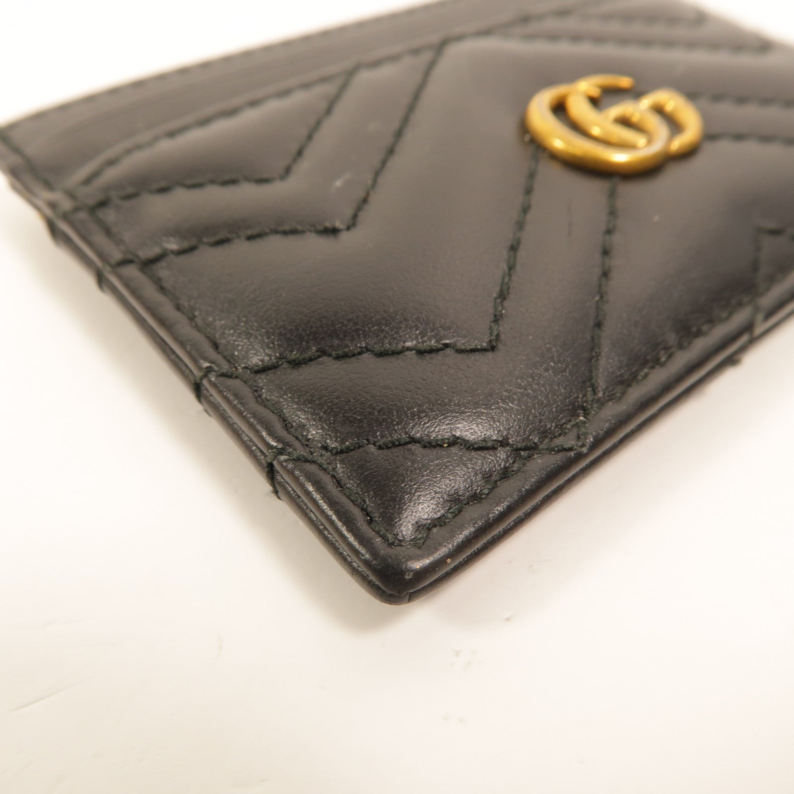 GUCCI 牛皮皮革GG Marmont Card Case卡片套