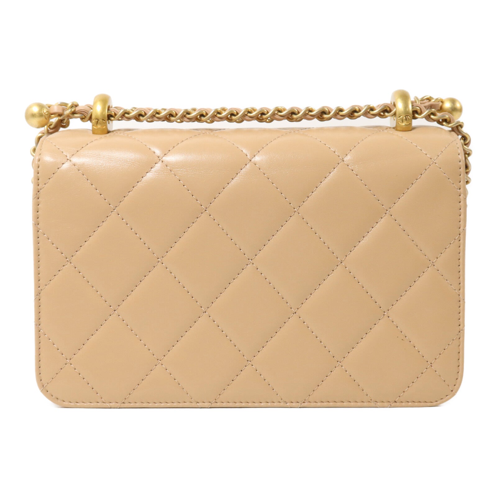 CHANEL 牛皮皮革Mini Flap Bag鏈帶肩背袋