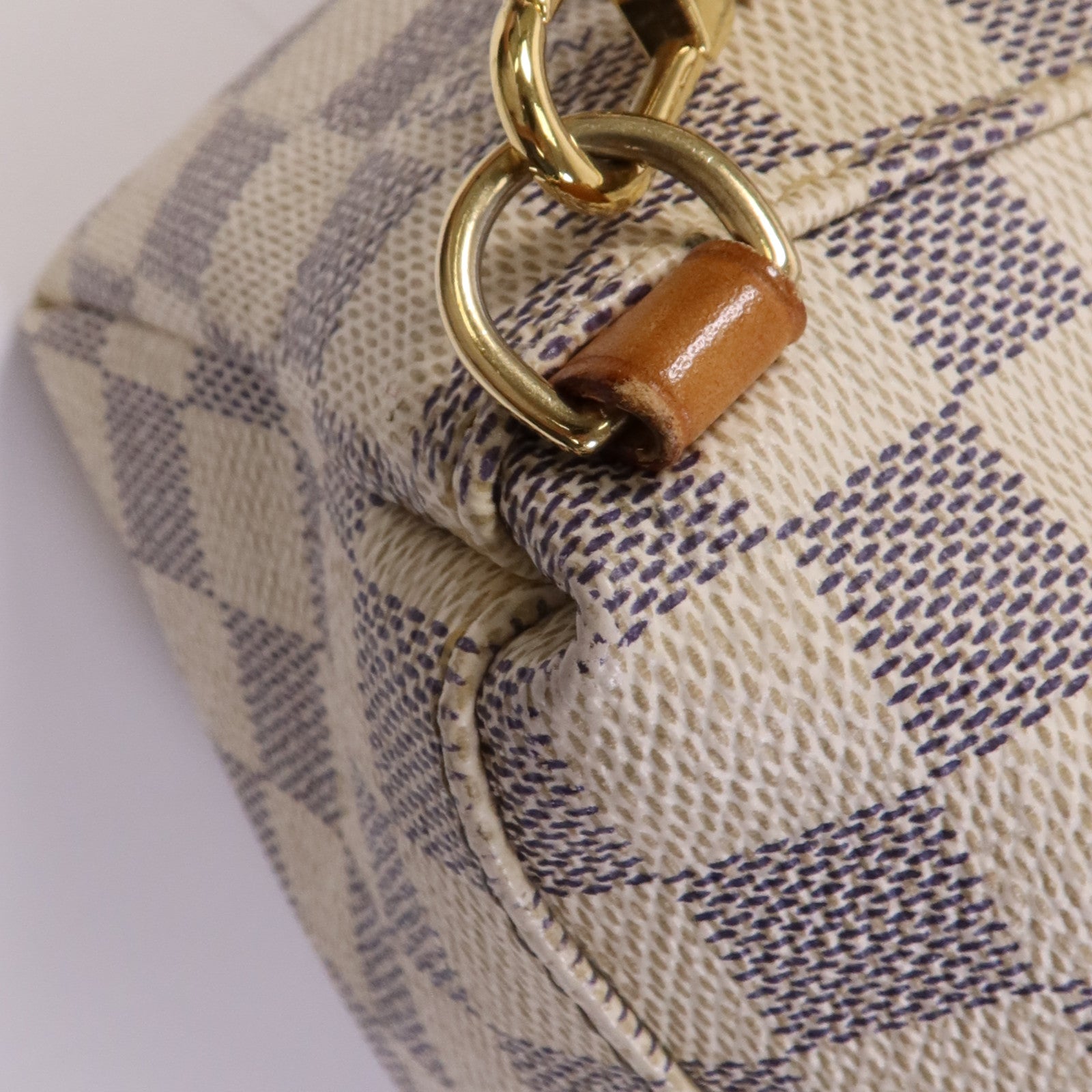 LOUIS VUITTON Damier Azur Sperone BB金扣背包