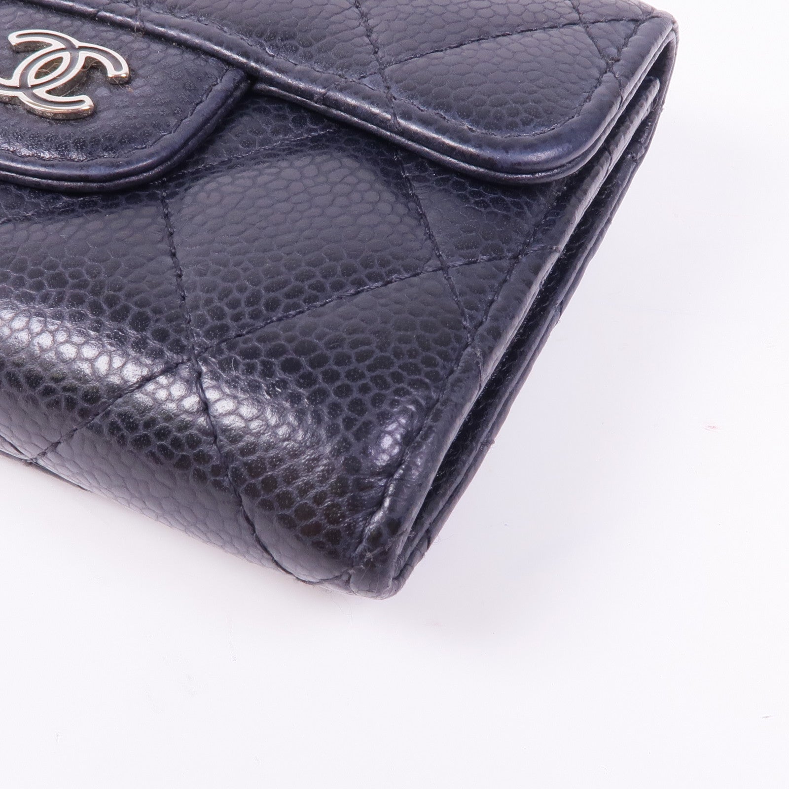 CHANEL 牛皮皮革Card/Coin Case銀扣零錢包/卡片套