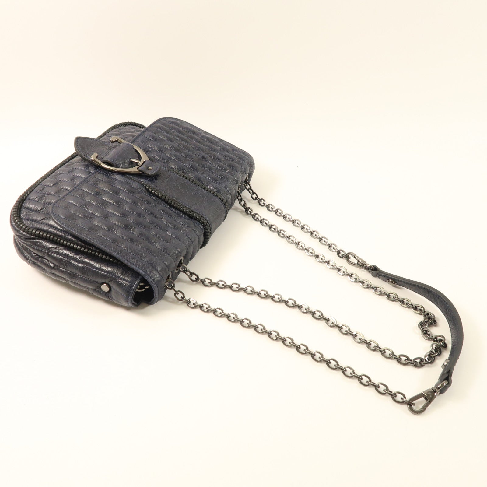 Longchamp 牛皮皮革Chain Shoulder鏈帶肩背袋