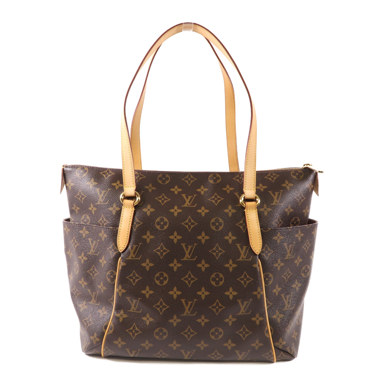 LOUIS VUITTON Monogram Totally MM金扣肩背袋棕色