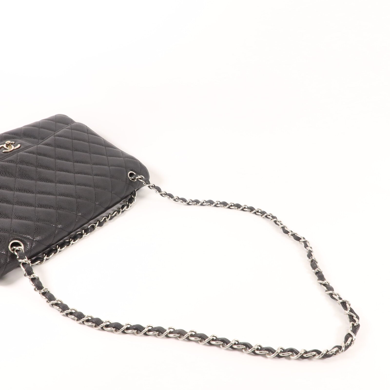CHANEL 牛皮皮革Maxi Classic鏈帶肩背袋