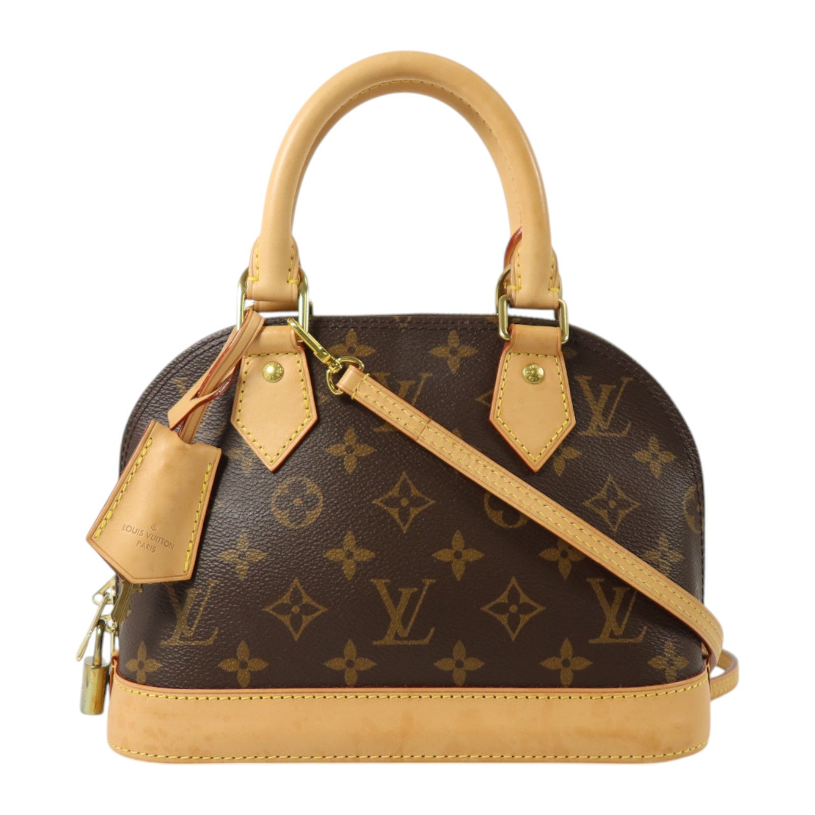 LOUIS VUITTON Monogram Alma BB金扣手挽肩背兩用袋