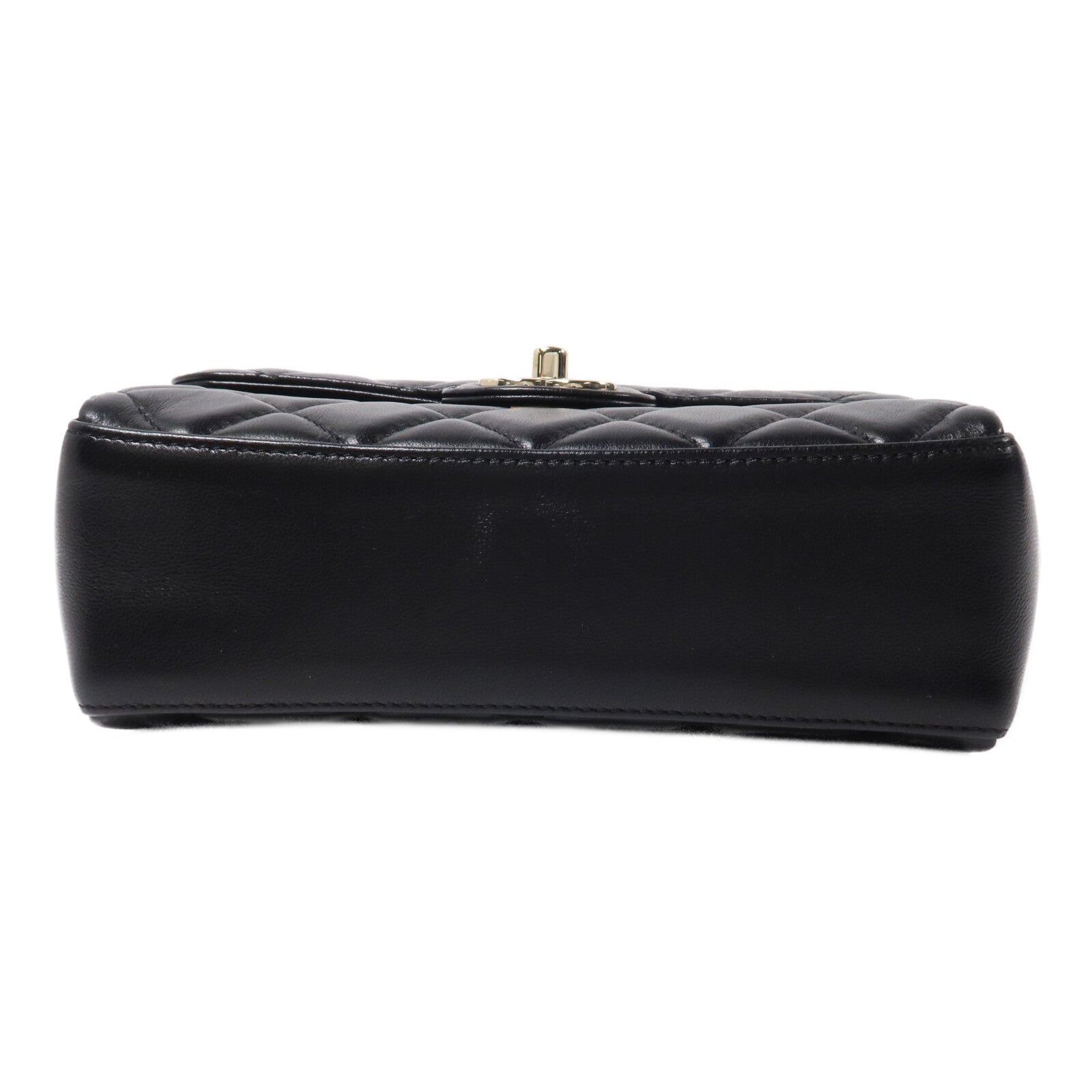 CHANEL 羊皮皮革Top Handle Flap鏈帶肩背袋