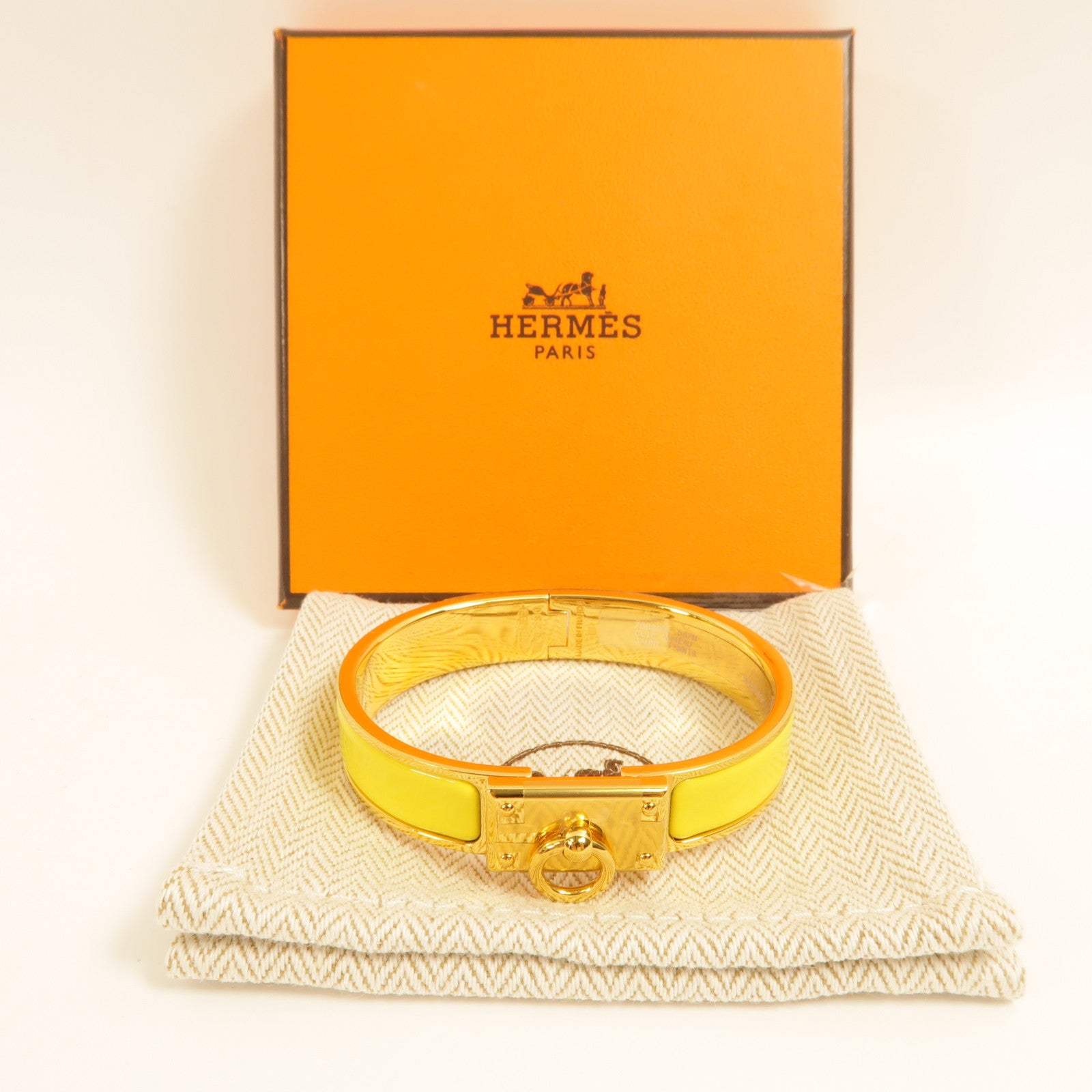 HERMES 金屬/琺瑯Clic Anneau Bangle手鐲