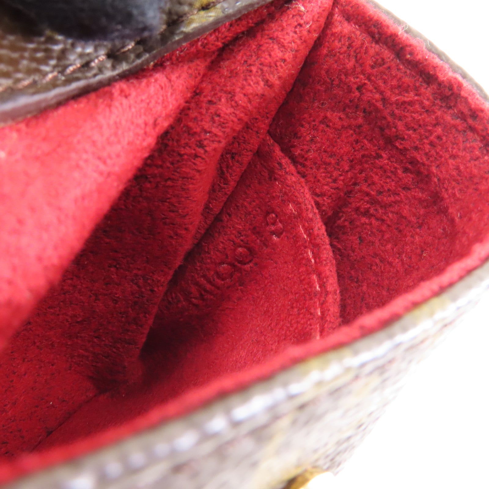 LOUIS VUITTON Monogram Partition金扣手拿包啡色