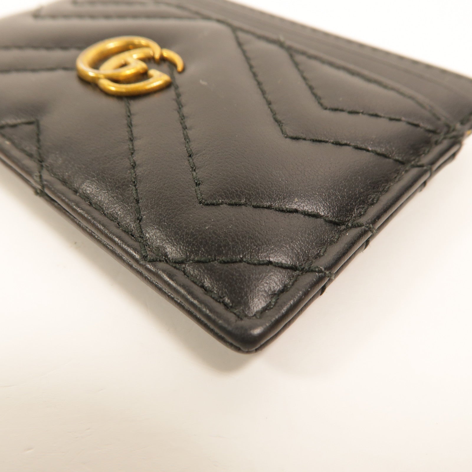 GUCCI 牛皮皮革GG Marmont Card Case卡片套
