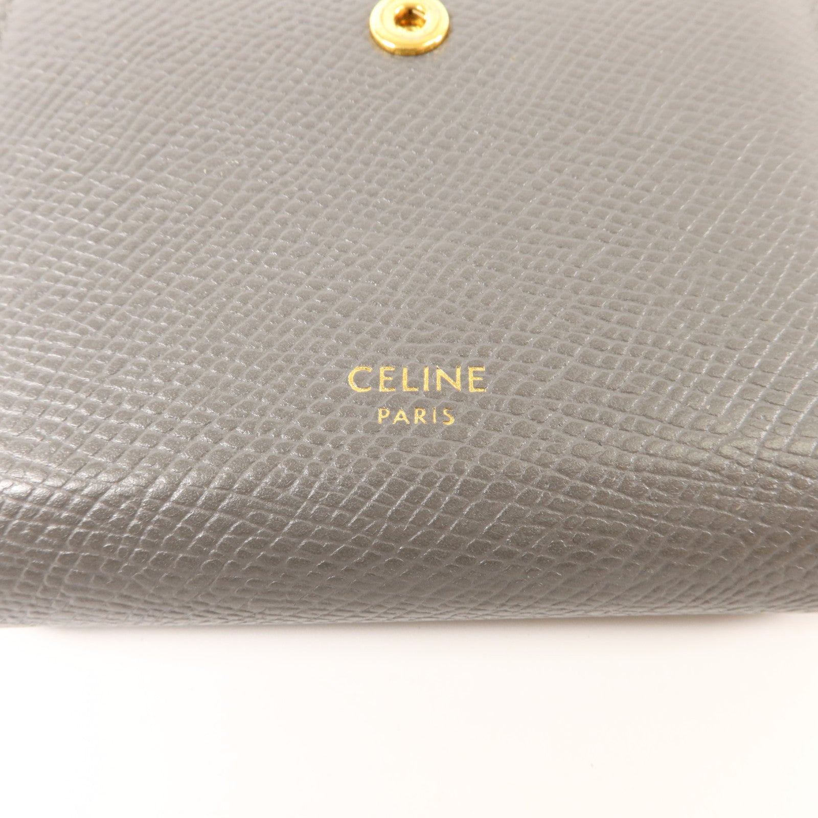CELINE 牛皮皮革Small Strap Wallet金扣錢包