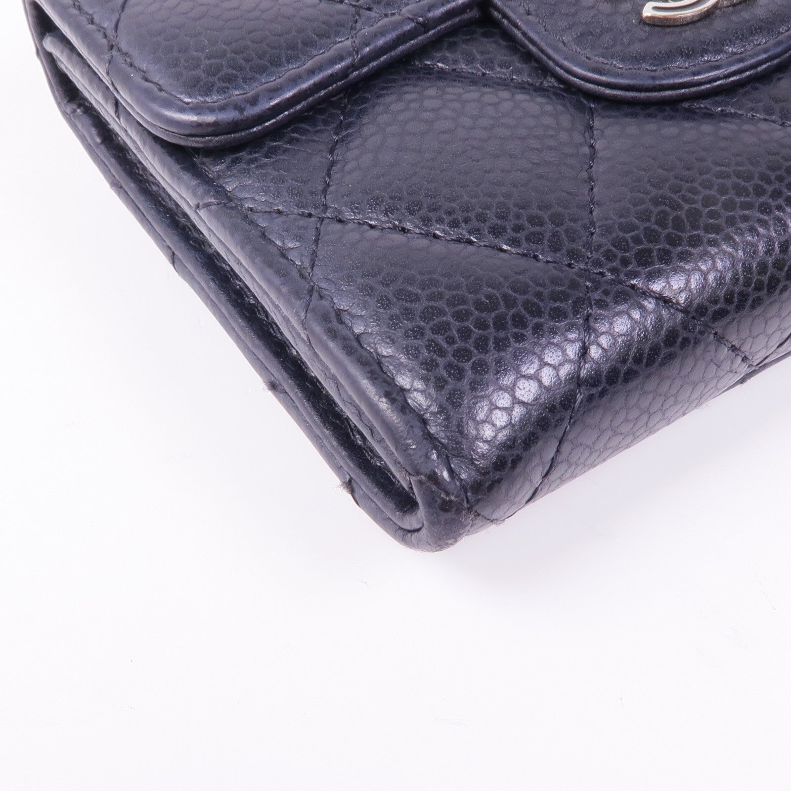 CHANEL 牛皮皮革Card/Coin Case銀扣零錢包/卡片套