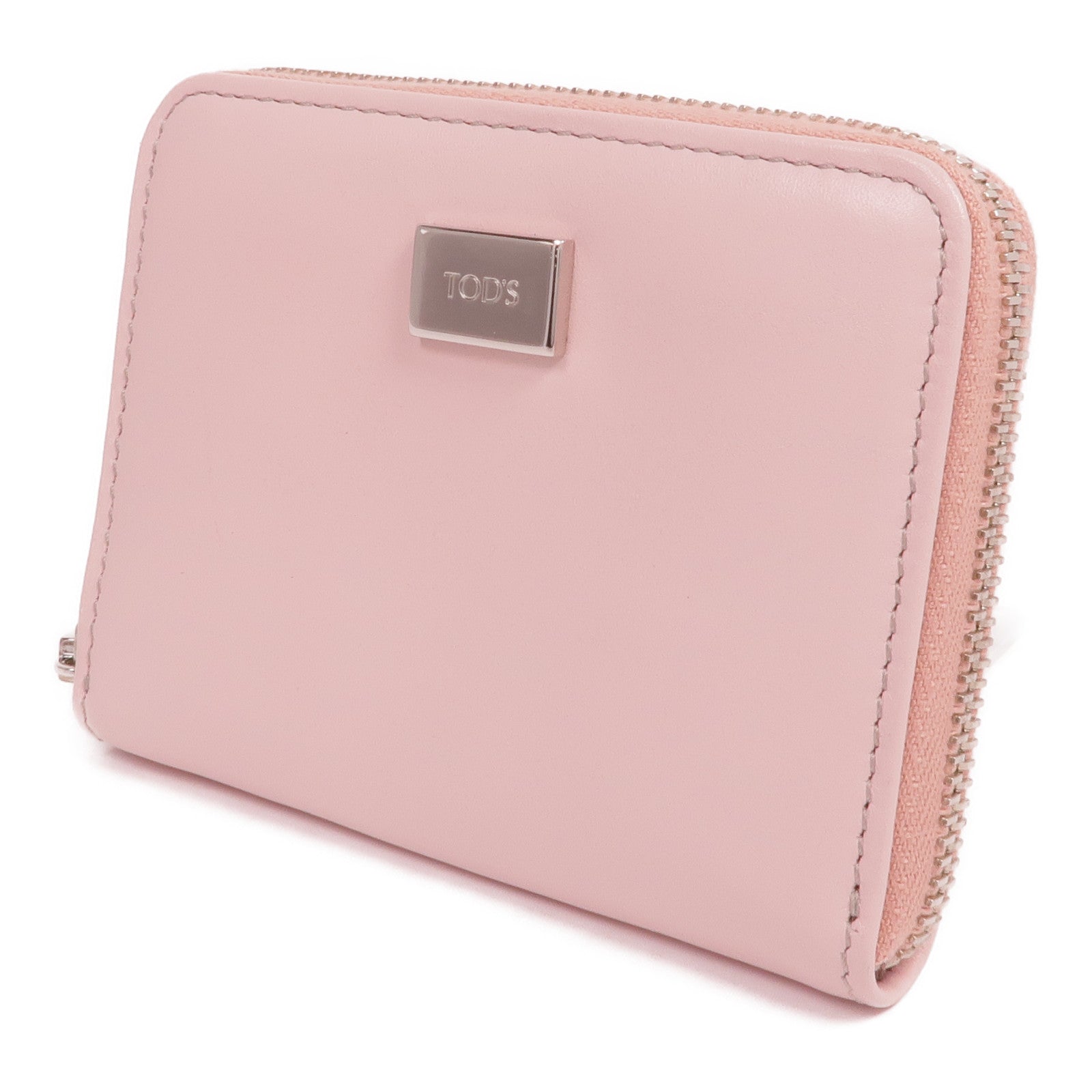 TOD'S 皮革Wallet銀扣錢包