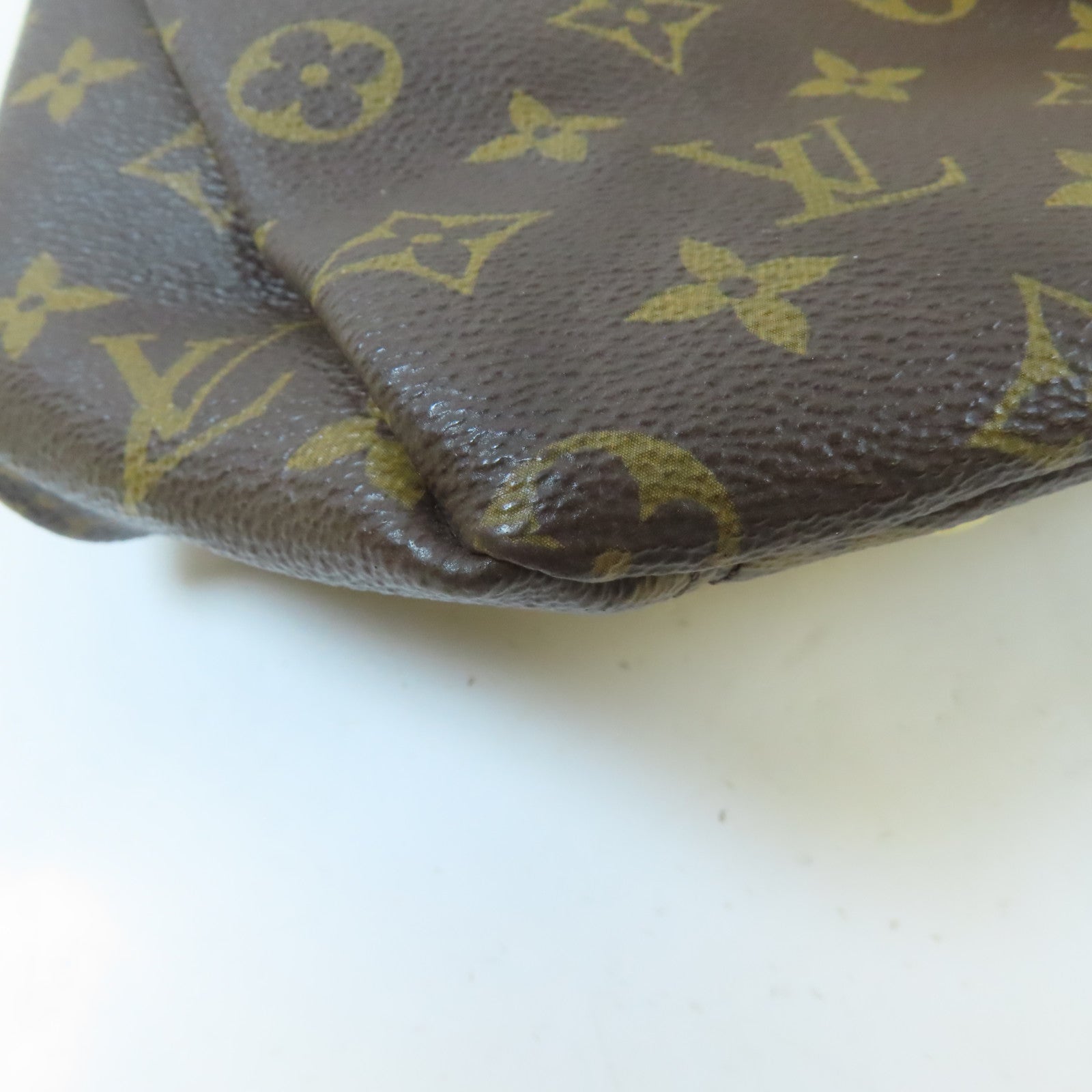 LOUIS VUITTON Monogram Pallas MM金扣手挽肩背兩用袋啡色/紅色