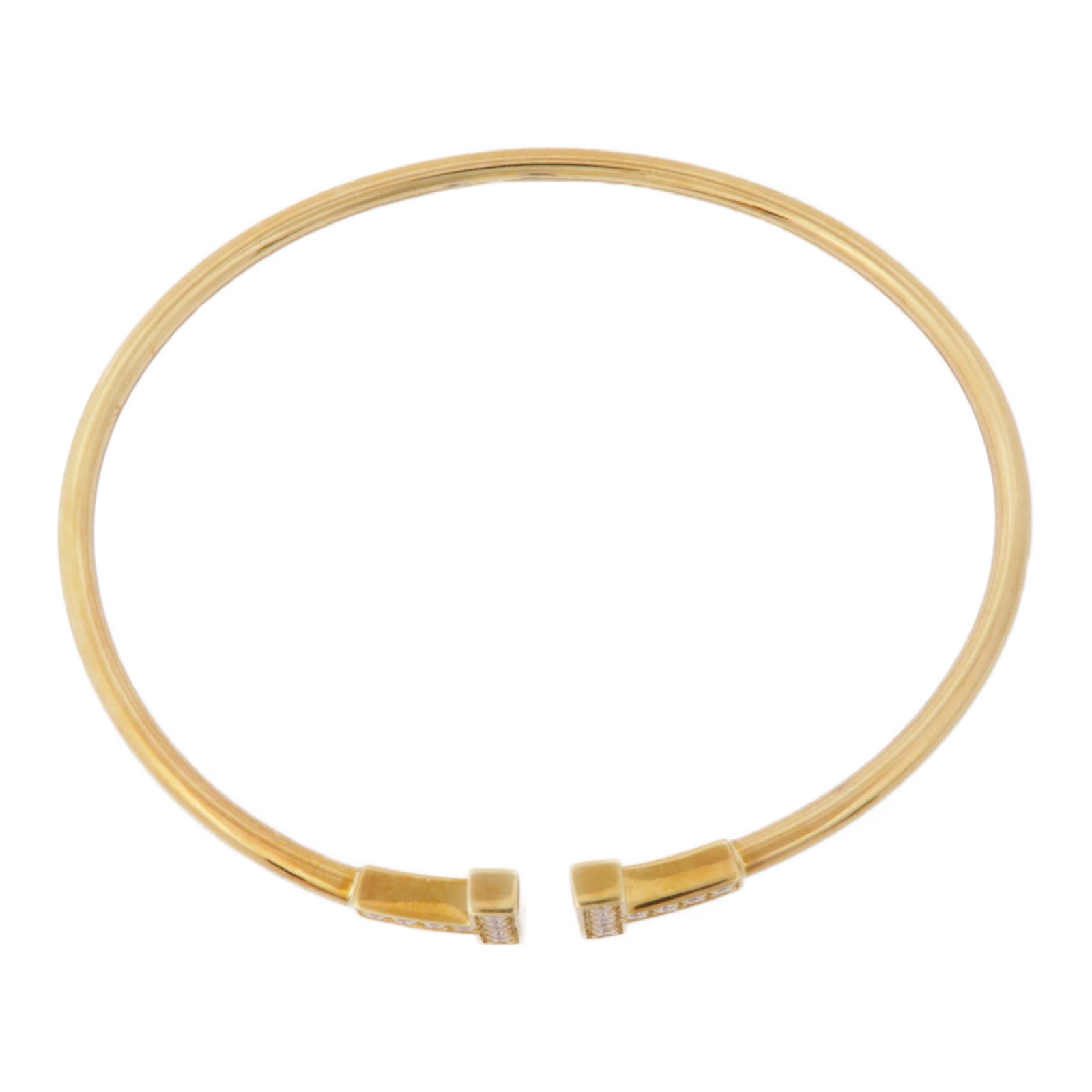 TIFFANY＆CO 18K黄金T Wire Diamond Bracelet鑽石手鏈