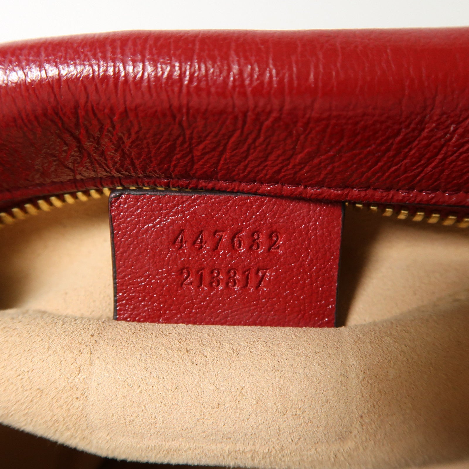 GUCCI 帆布/牛皮皮革Shoulder Bag金扣肩背袋啡色/紅色