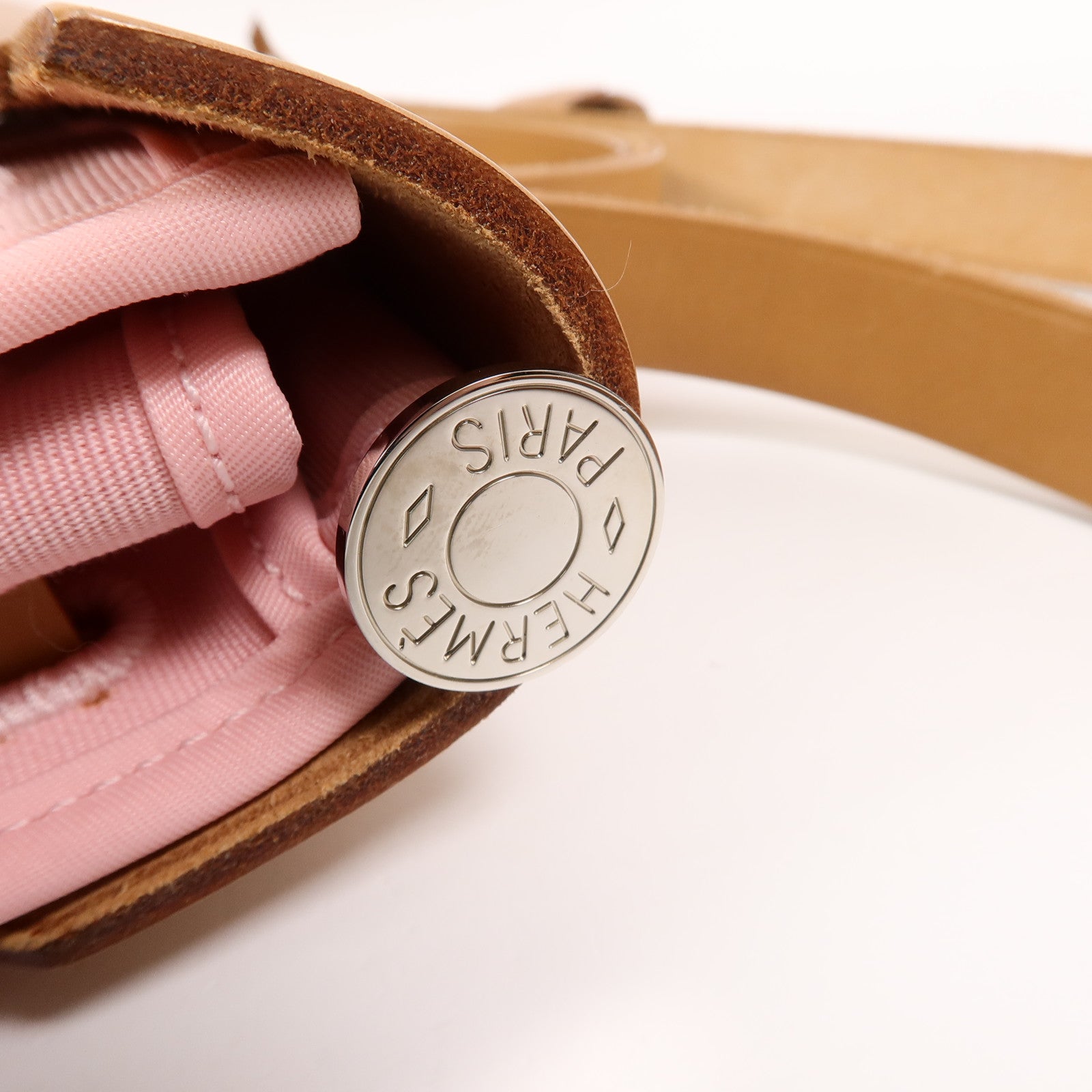 HERMES 帆布Herbag PM手挽肩背兩用袋Rose Sakura