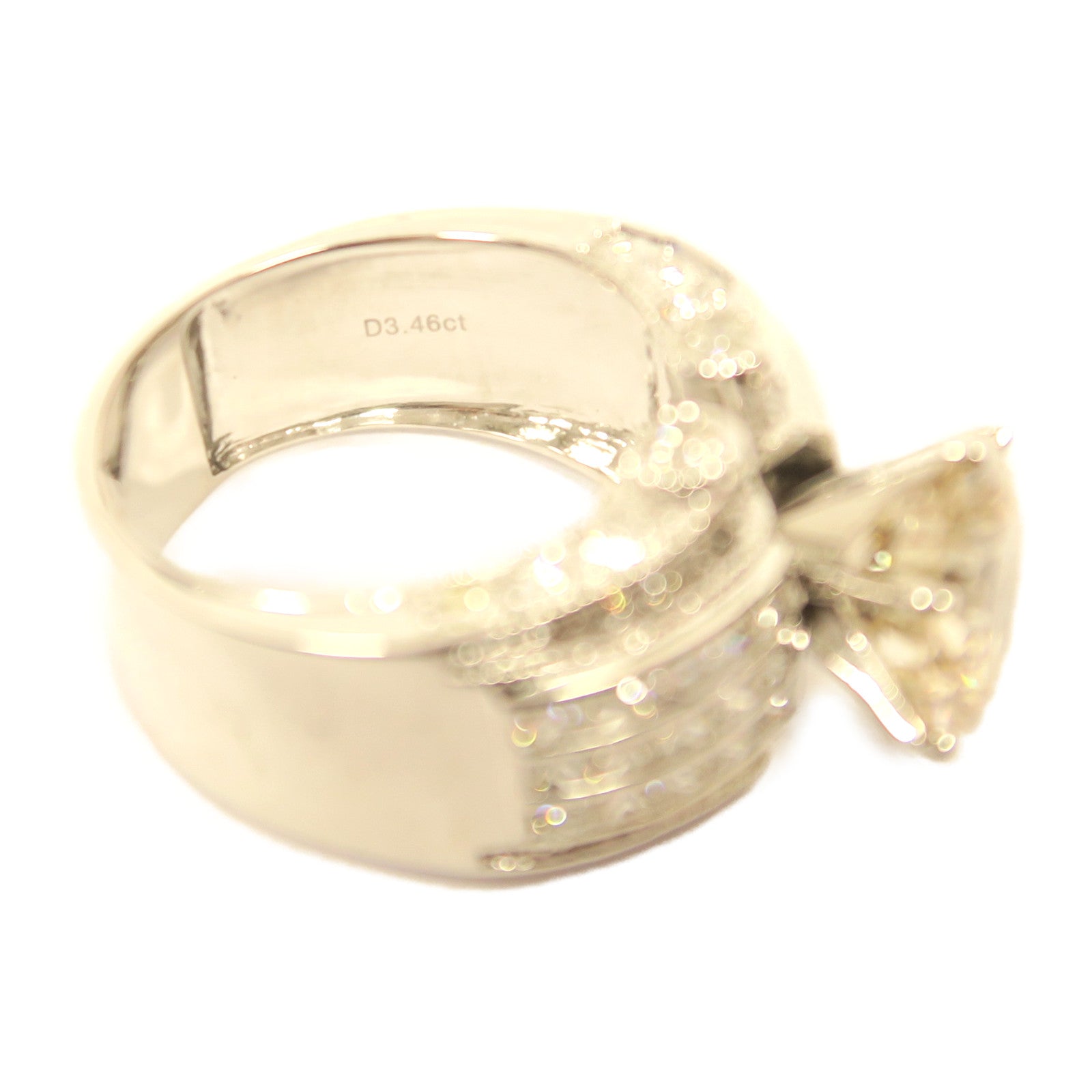 JEWELRY **【激減優惠】14K白金Diamond 9.9g 3.46ct鑽石戒指US#6.75