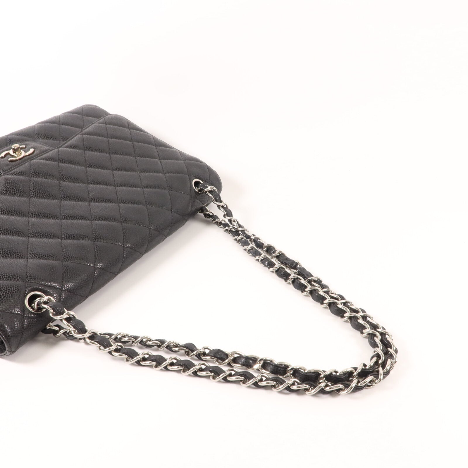 CHANEL 牛皮皮革Maxi Classic鏈帶肩背袋