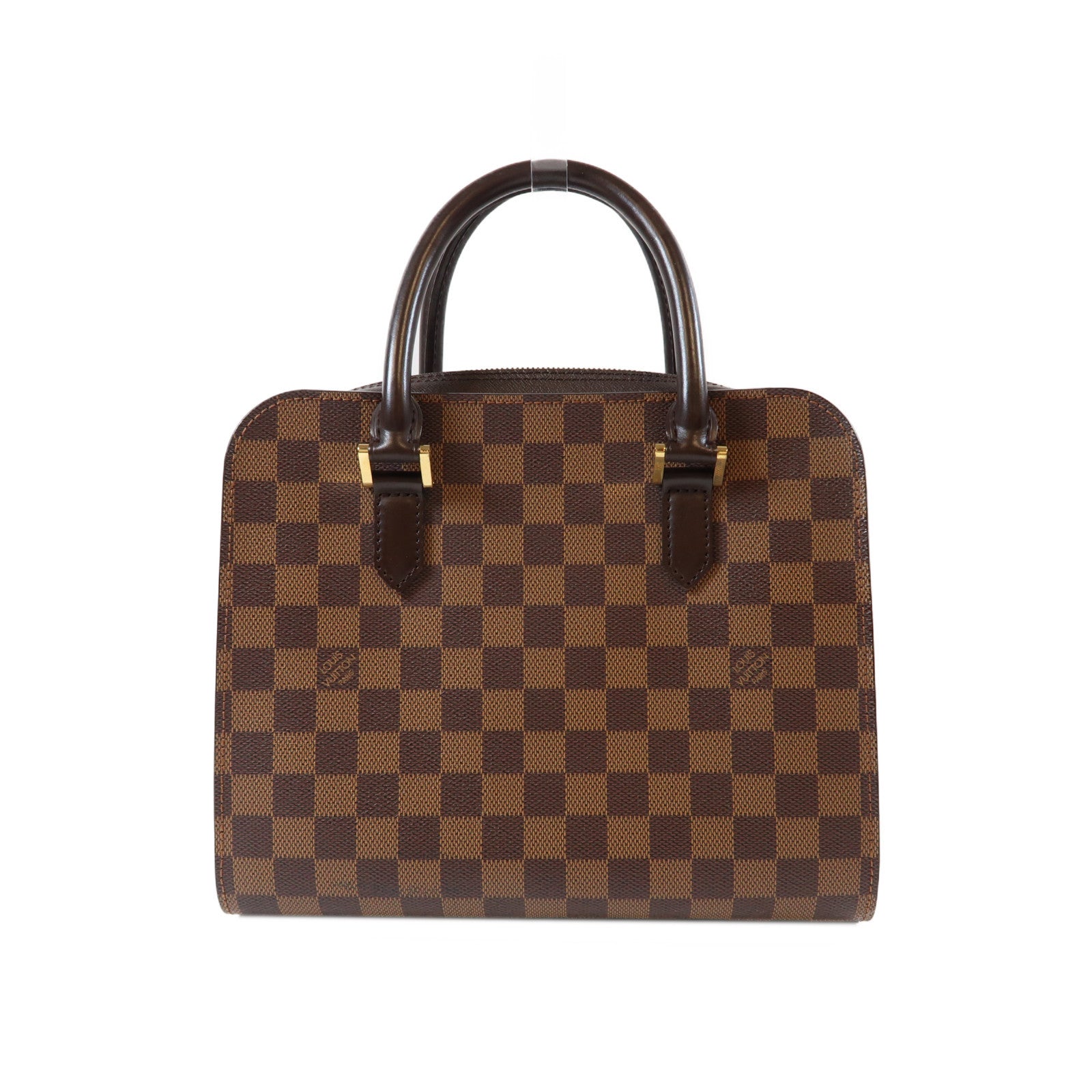 LOUIS VUITTON Damier Triana金扣手挽袋啡色