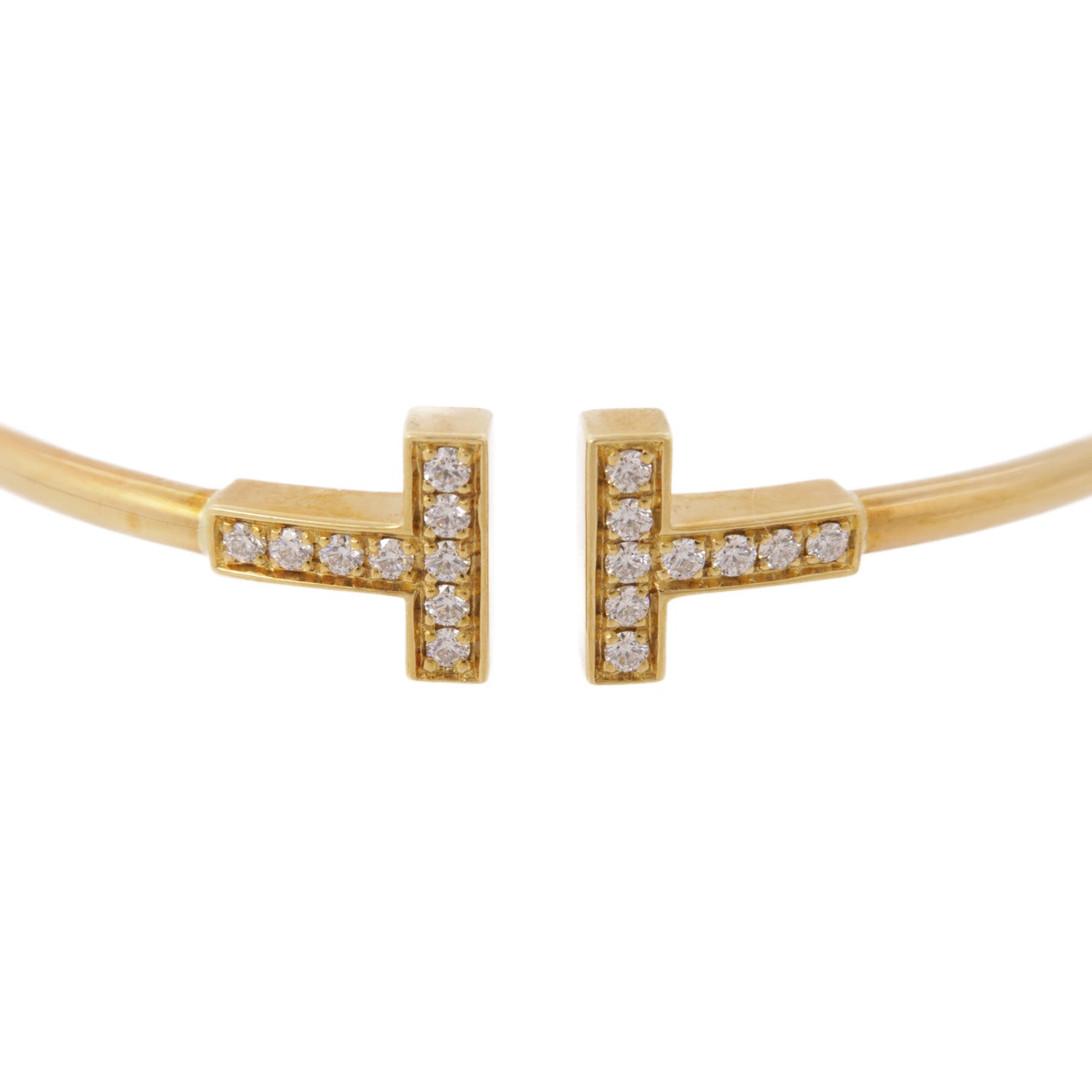 TIFFANY＆CO 18K黄金T Wire Diamond Bracelet鑽石手鏈