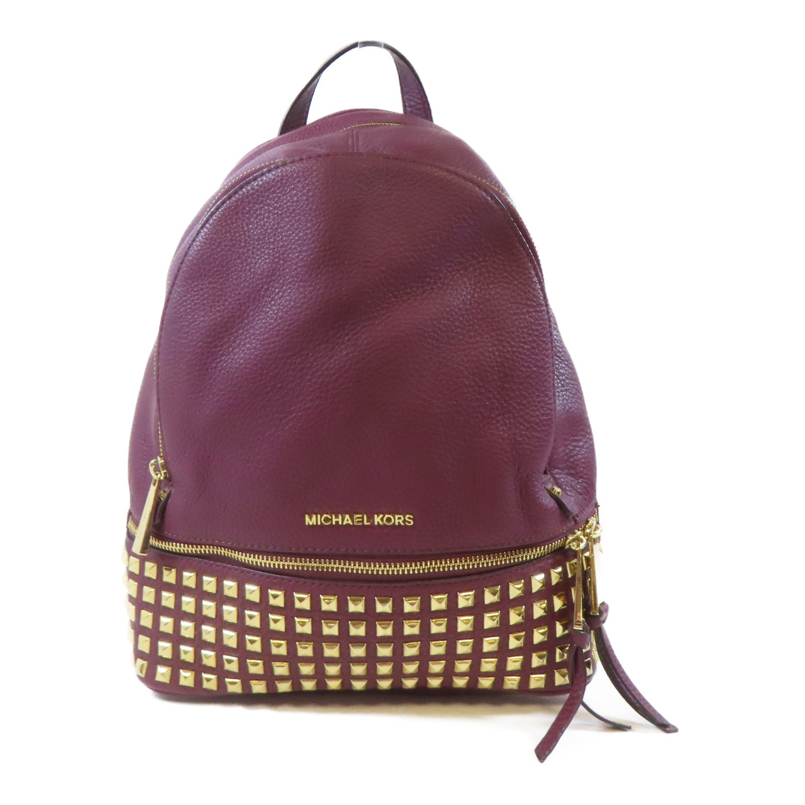 Michael Kors 【激減優惠】牛皮皮革Backpack金扣背包紫色