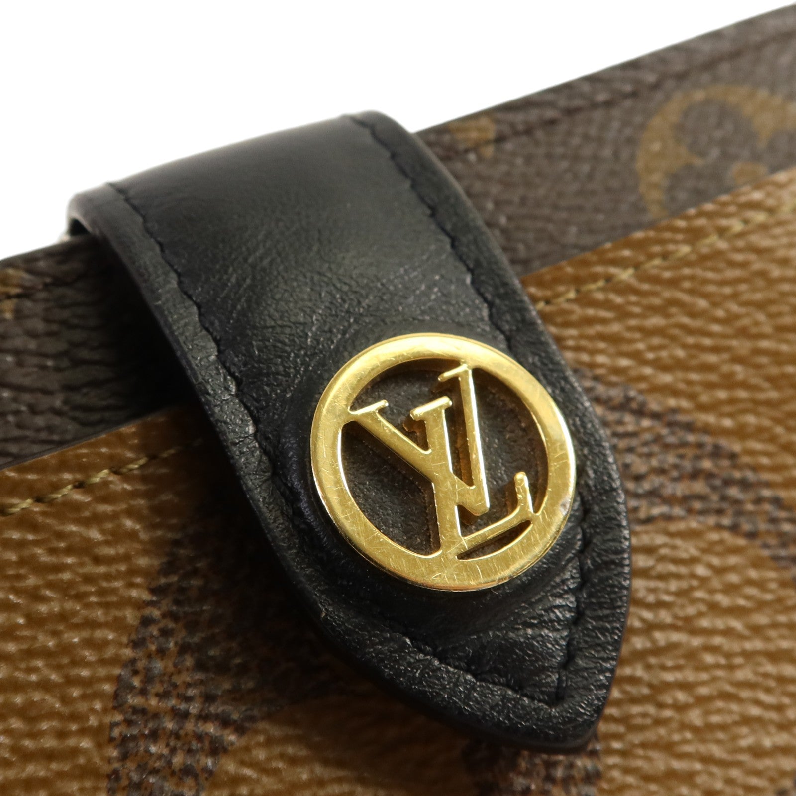 LOUIS VUITTON Monogram Reverse Juliette金扣錢包