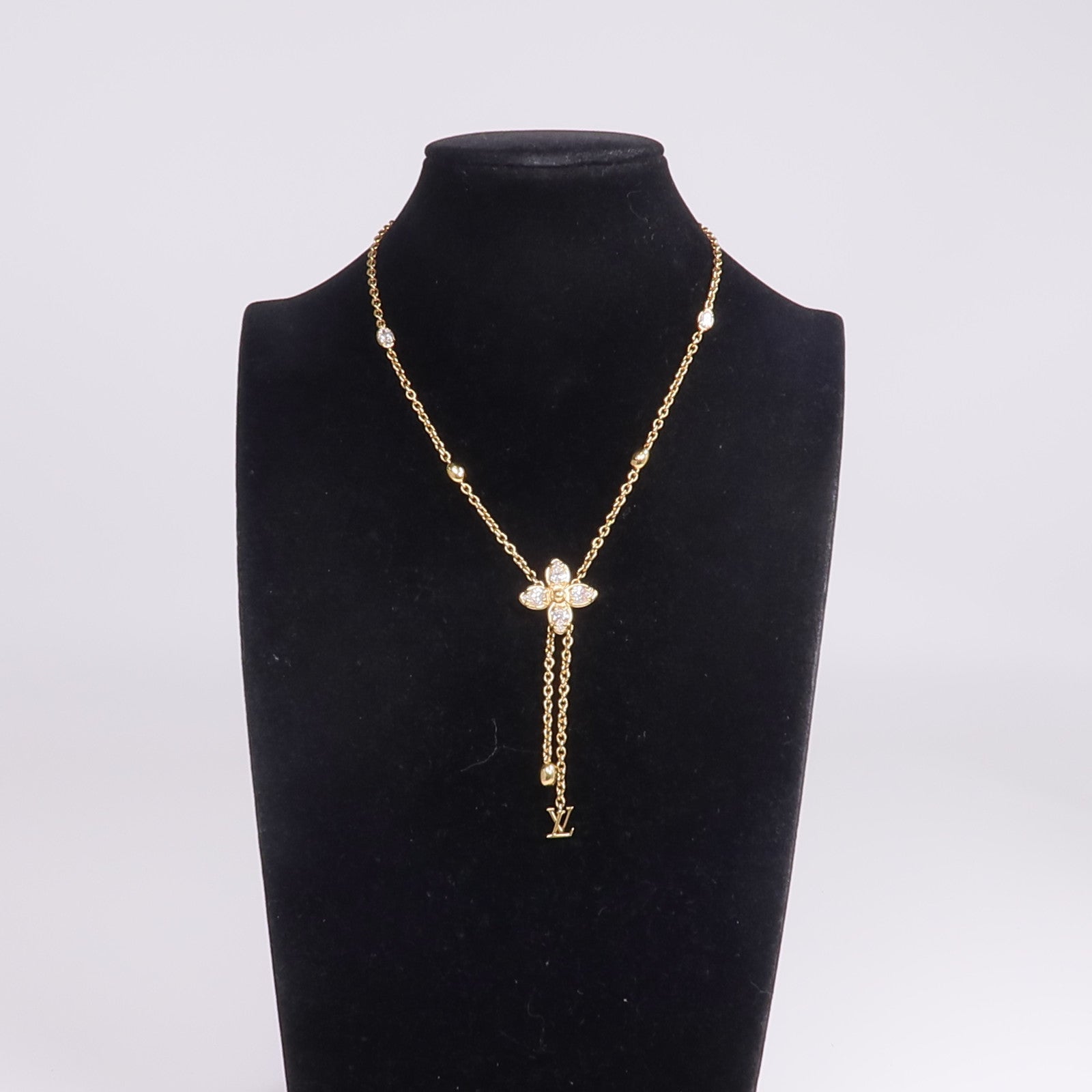 LOUIS VUITTON 金屬/水晶Dazzle Necklace金扣手鏈